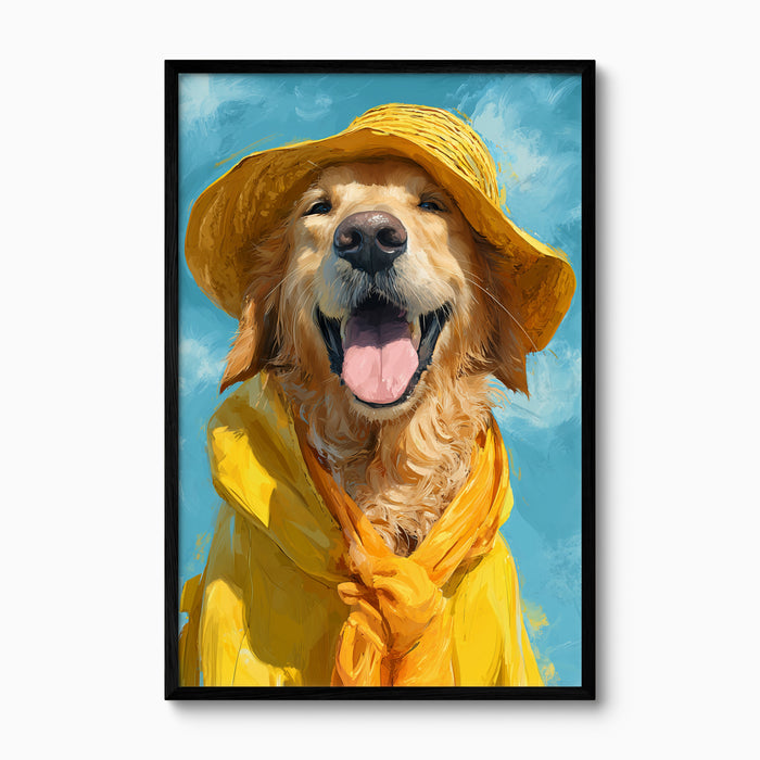 Golden Retriever in Yellow