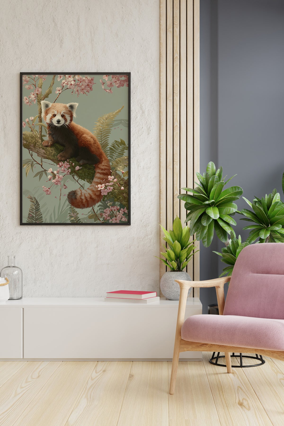 Red Panda in Blossom