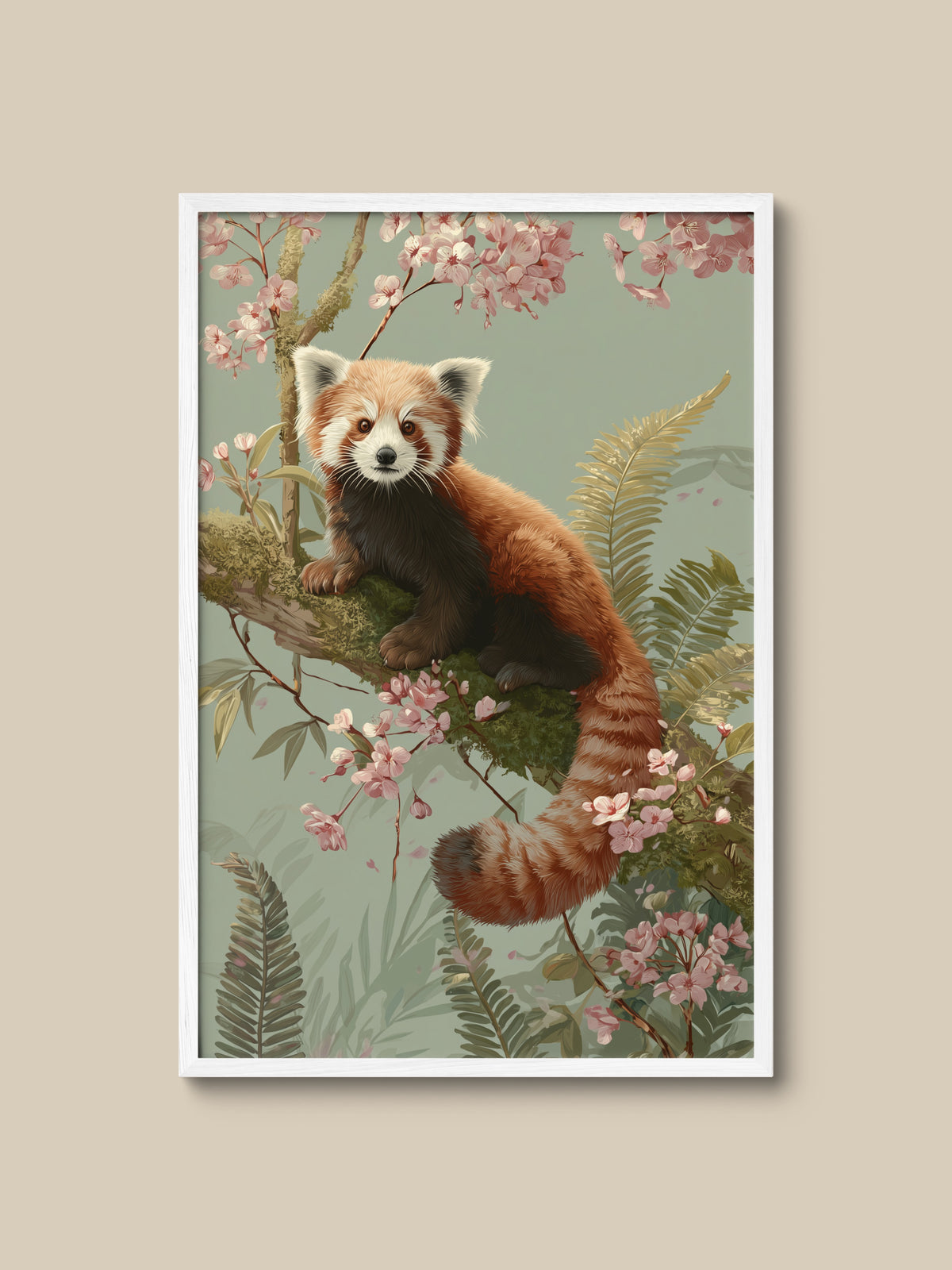 Red Panda in Blossom