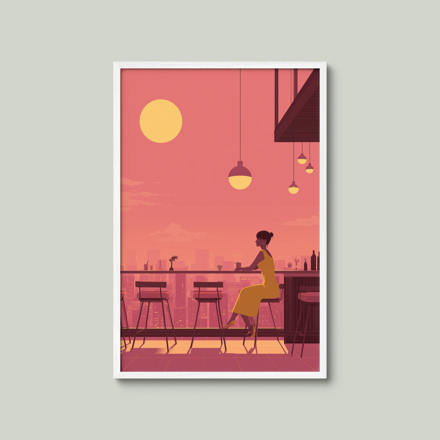 Rooftop Bar at Dusk