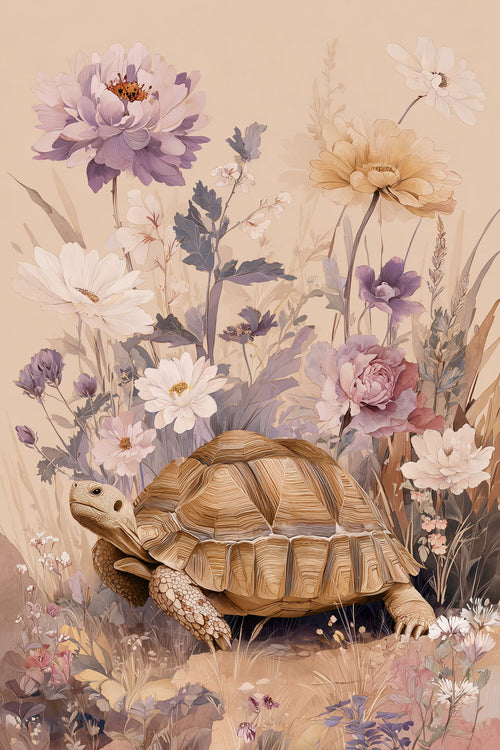 Tortoise in Wildflowers