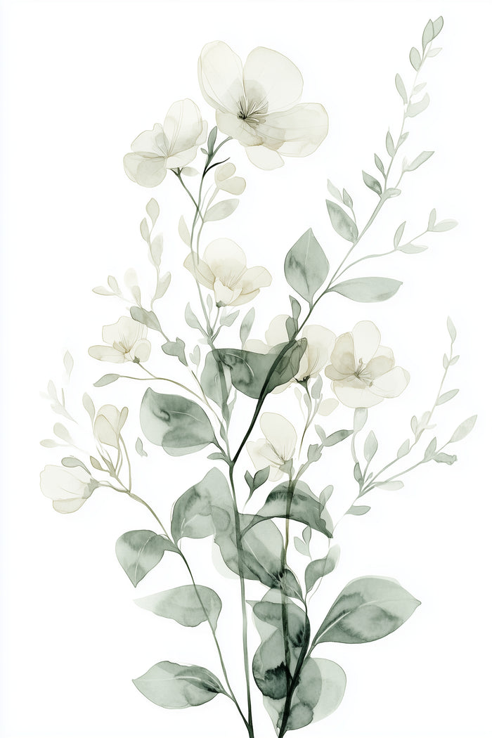 White Botanical Bouquet