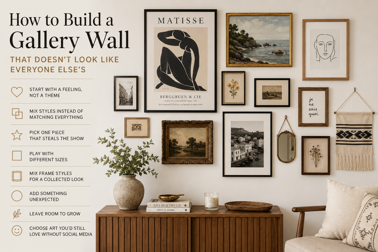 How to build a gallery wall that doesn't look like everyone else's