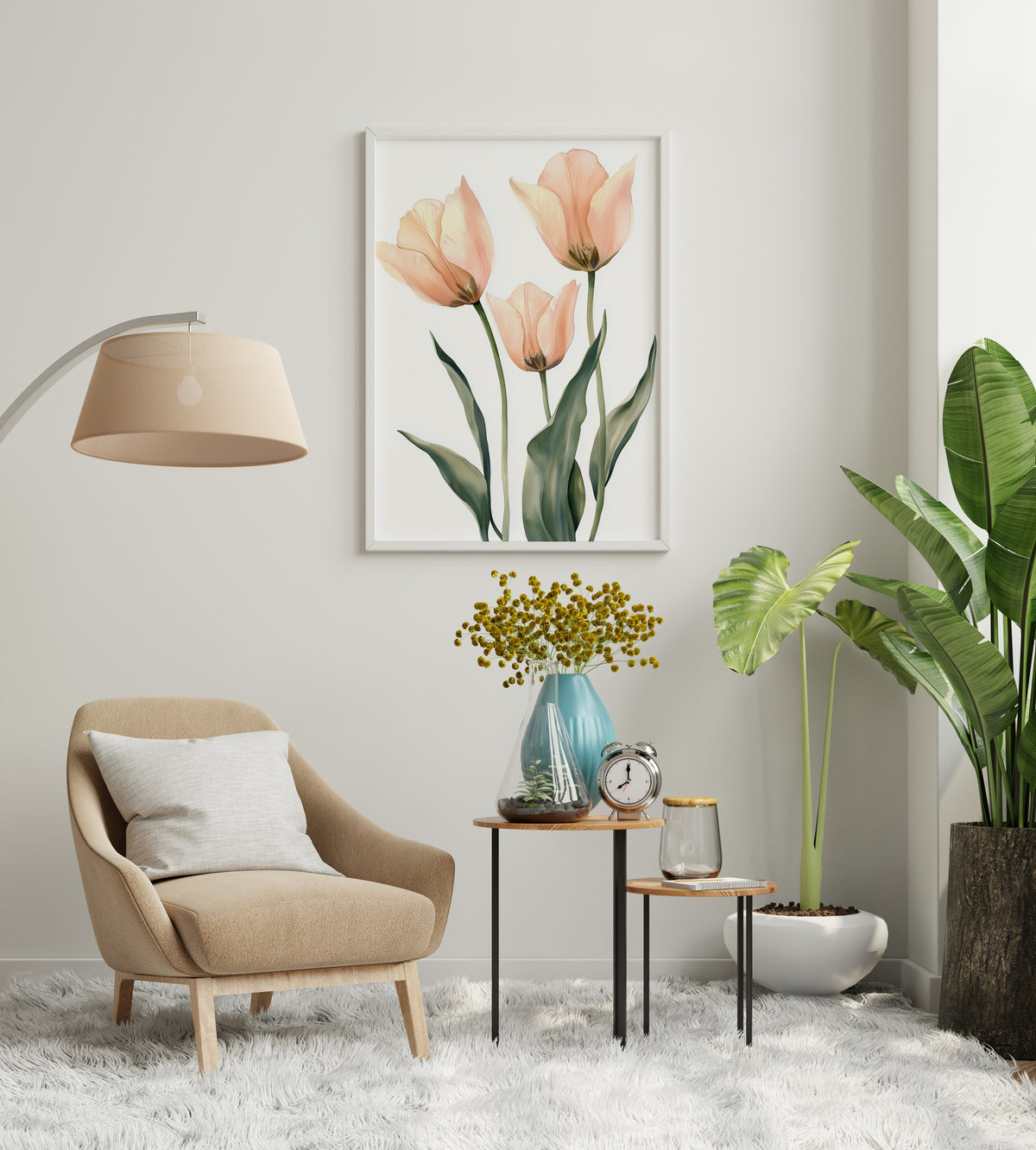 Blush Tulip Trio