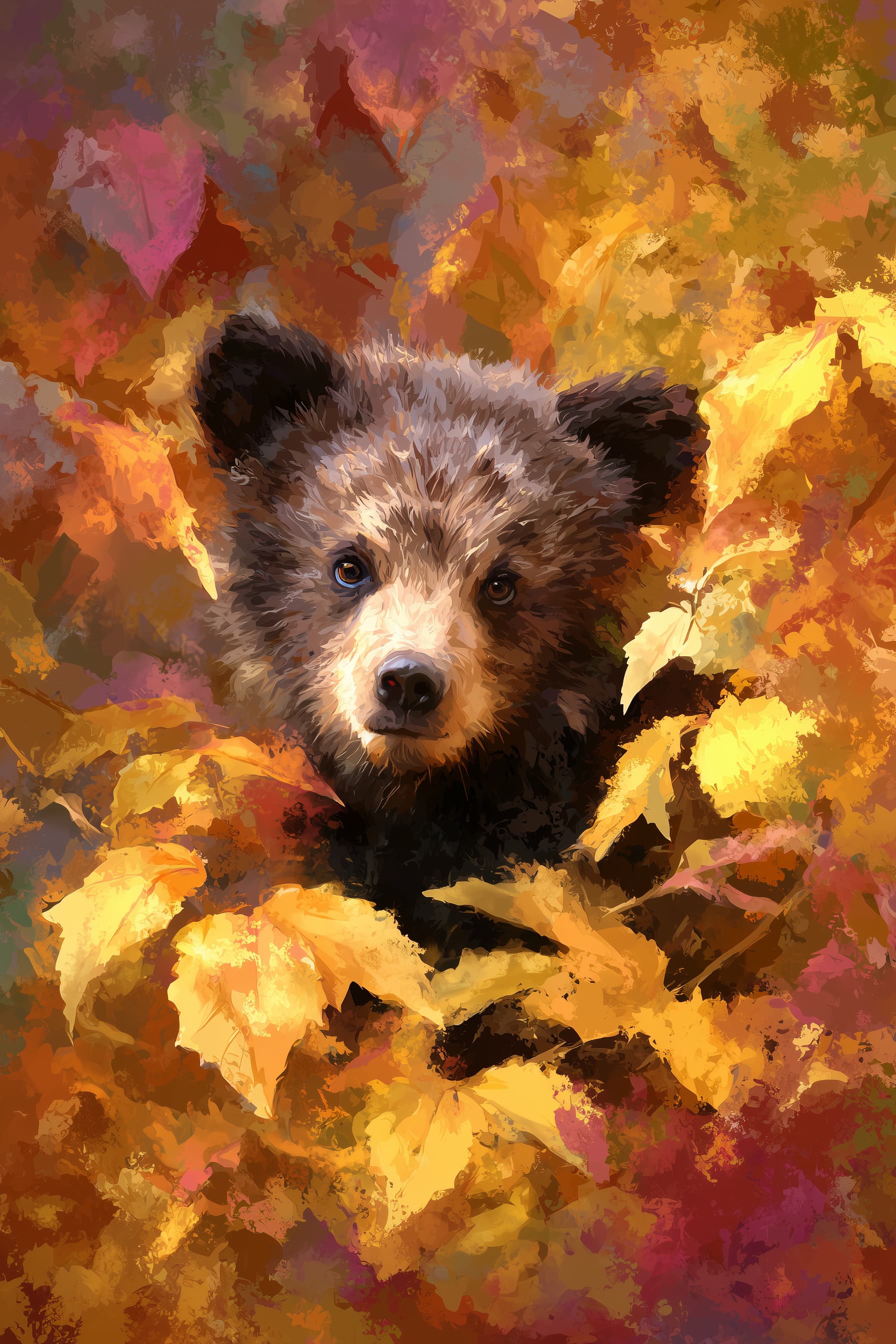 Bear Cub in Autumn