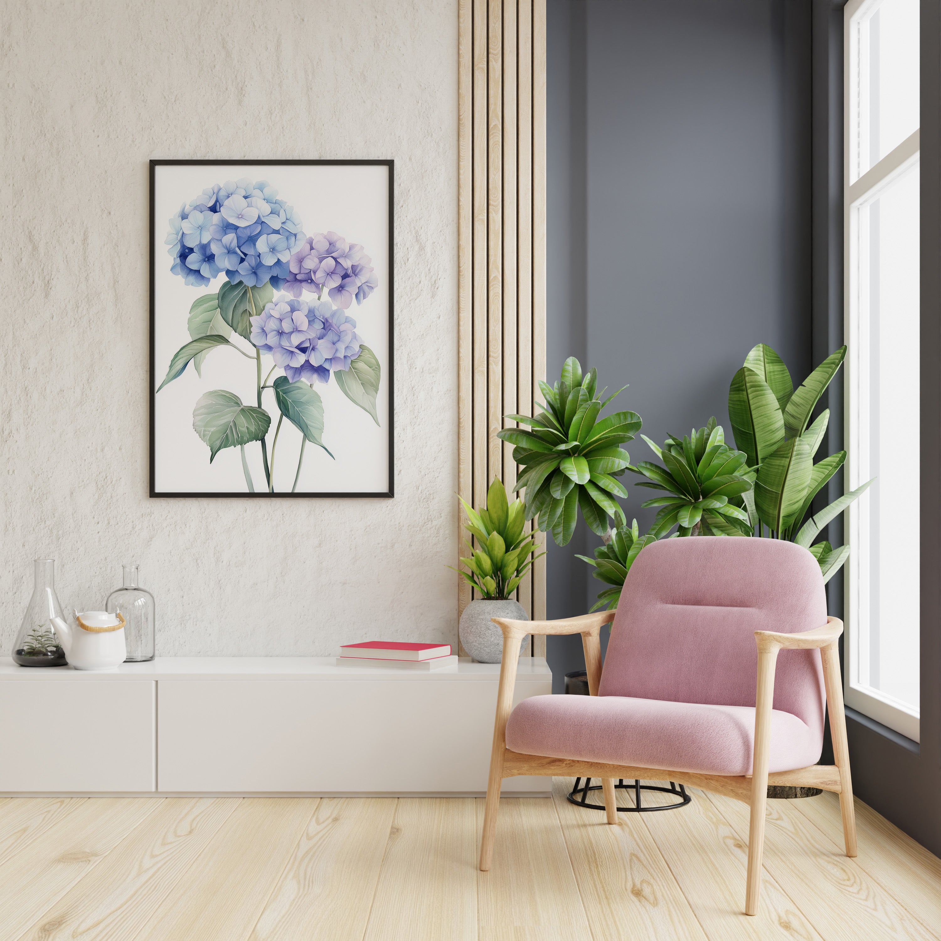 Blue Hydrangea Bloom