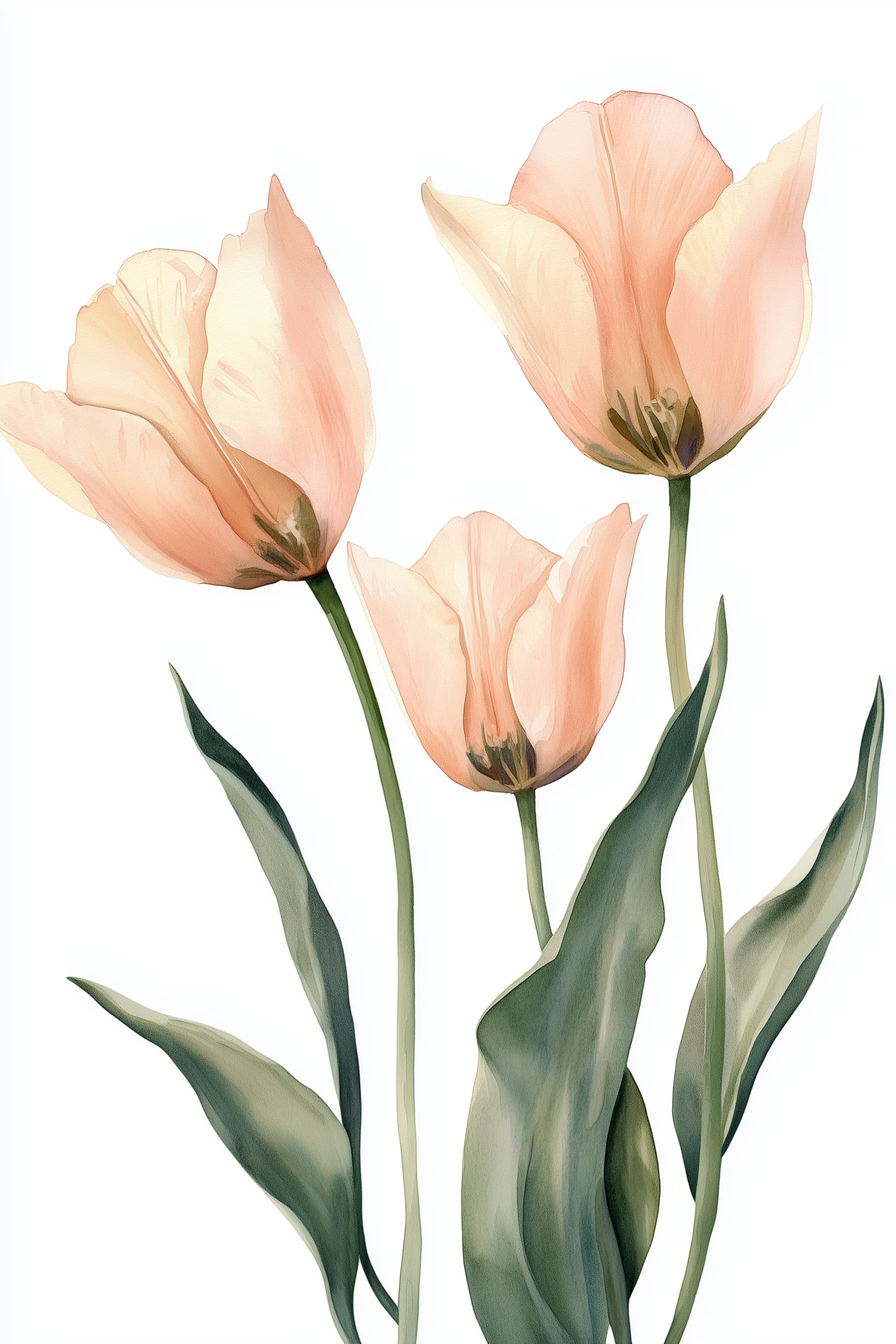 Blush Tulip Trio