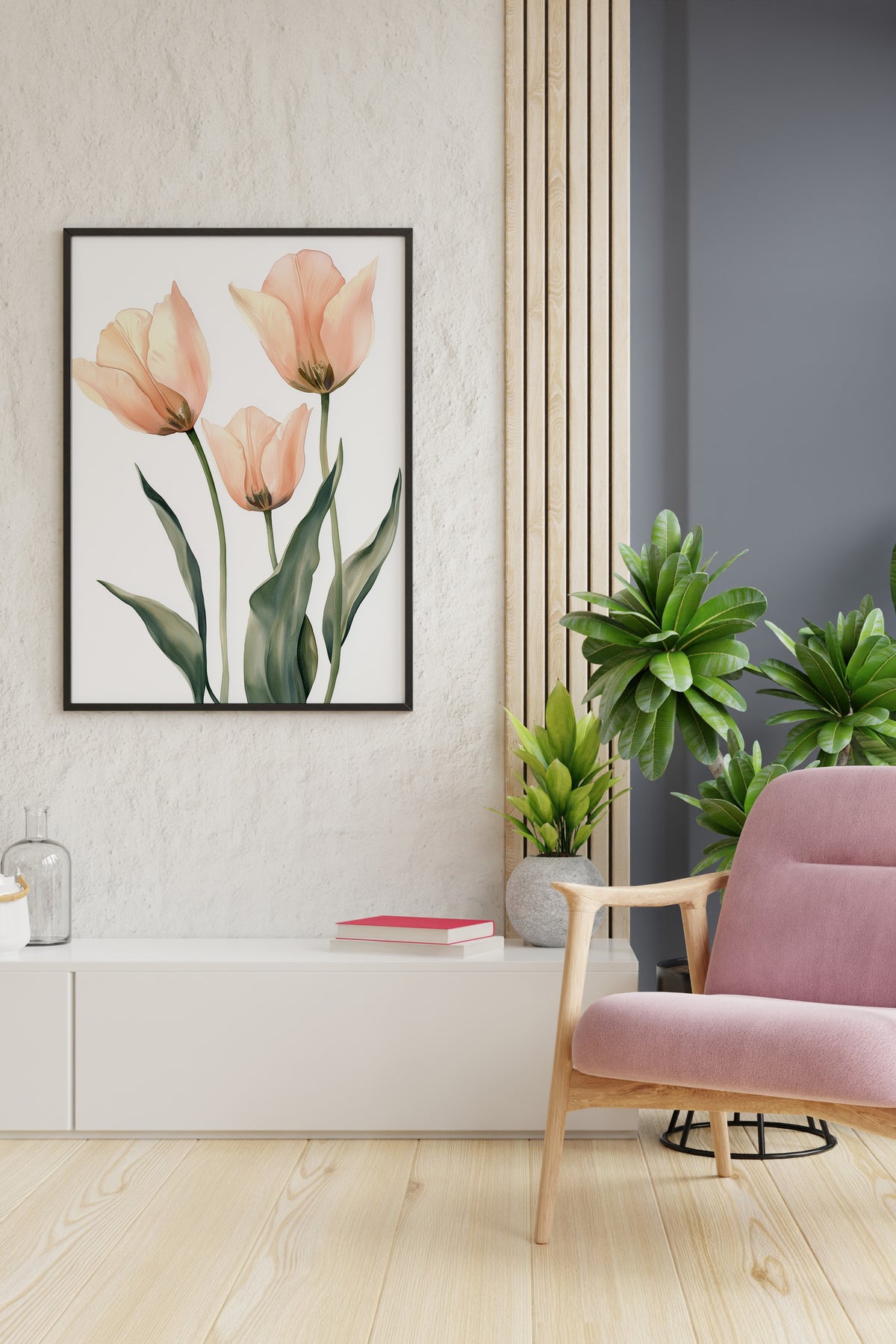 Blush Tulip Trio