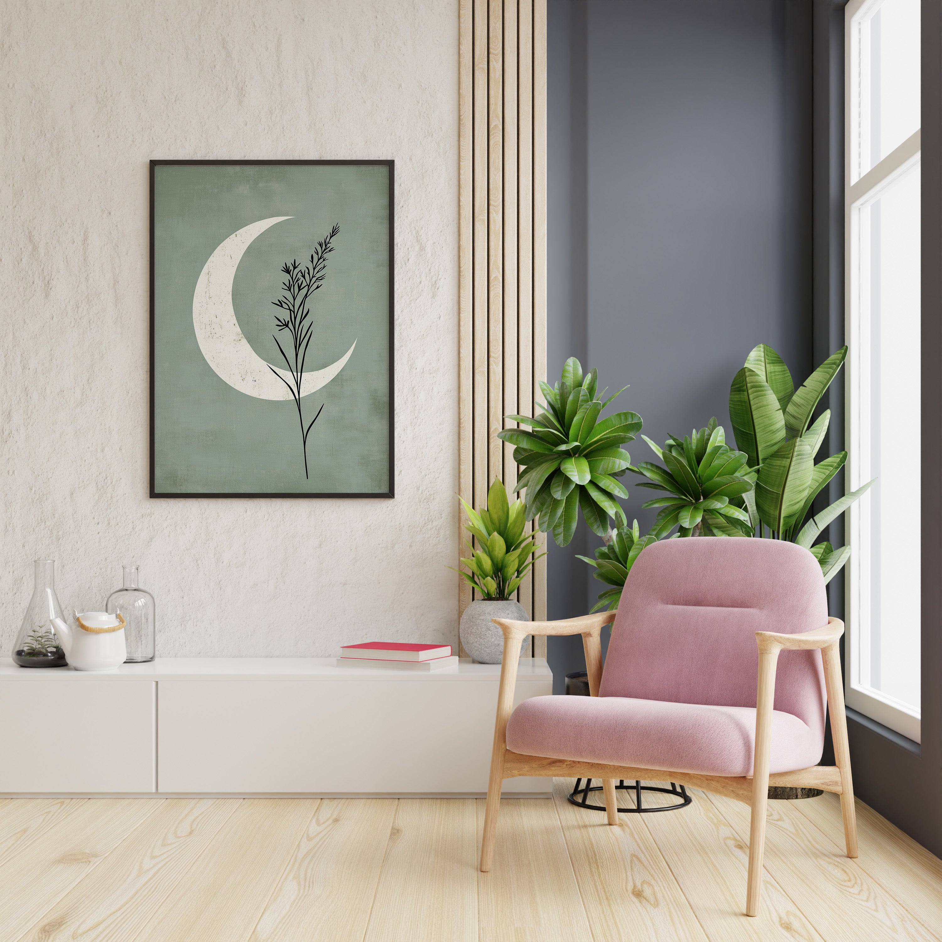 Botanical Moon Art
