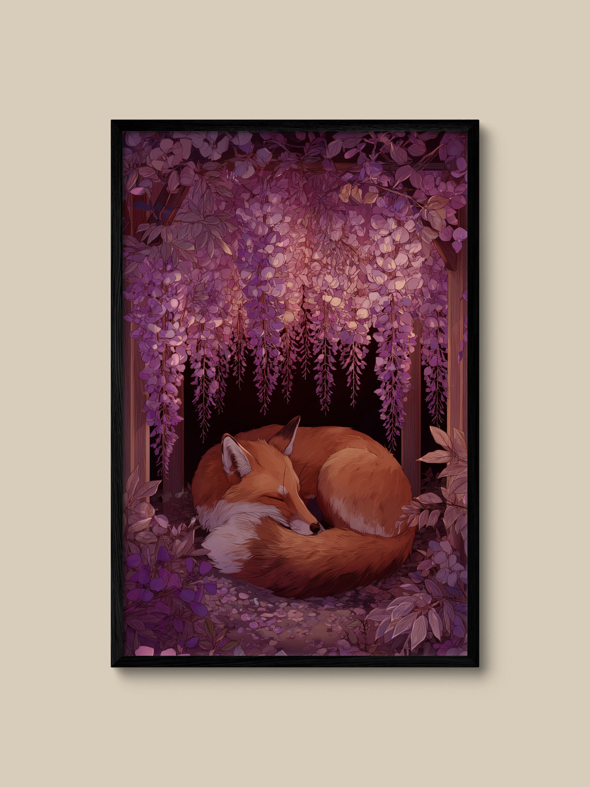 Fox under Wisteria