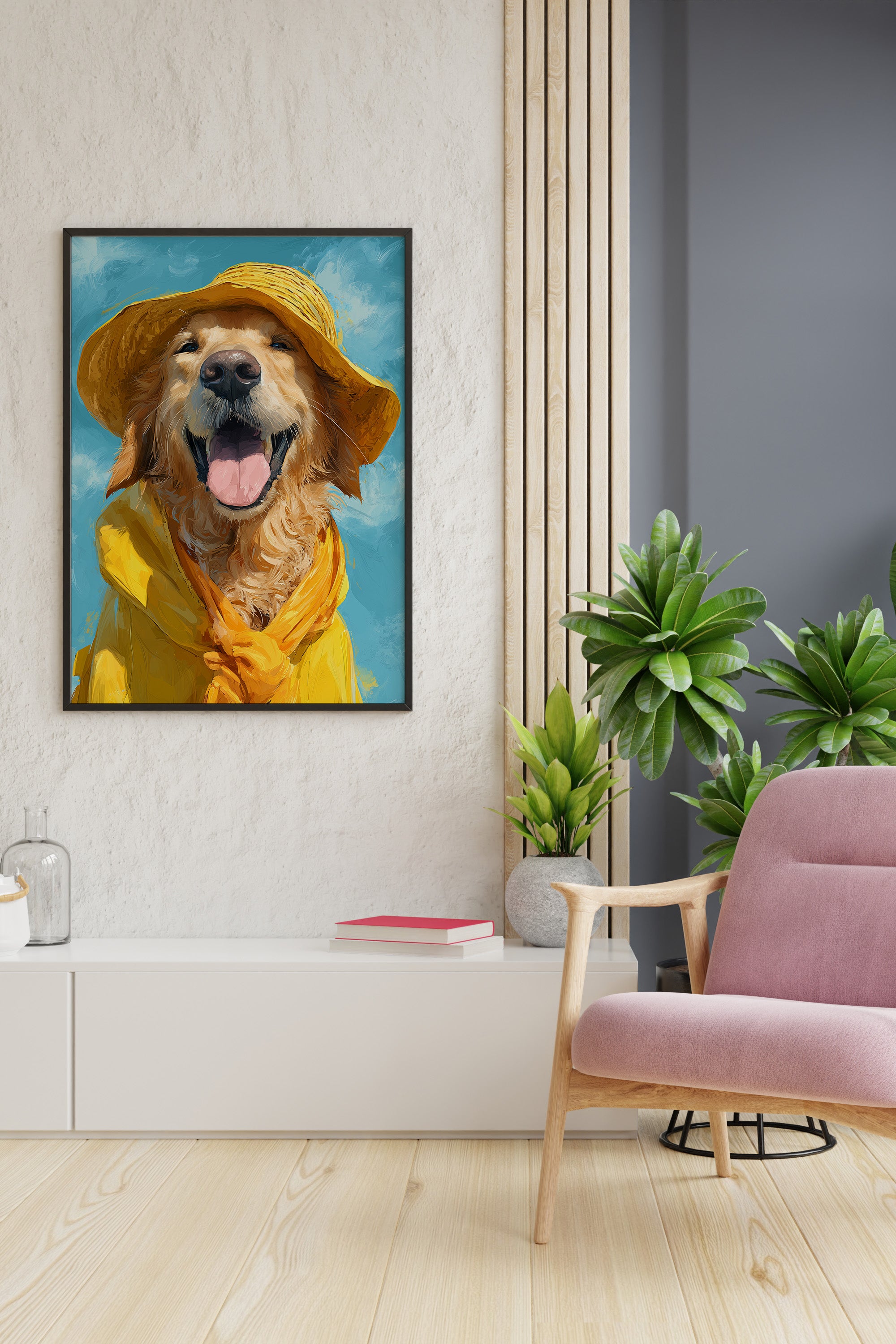 Golden Retriever in Yellow