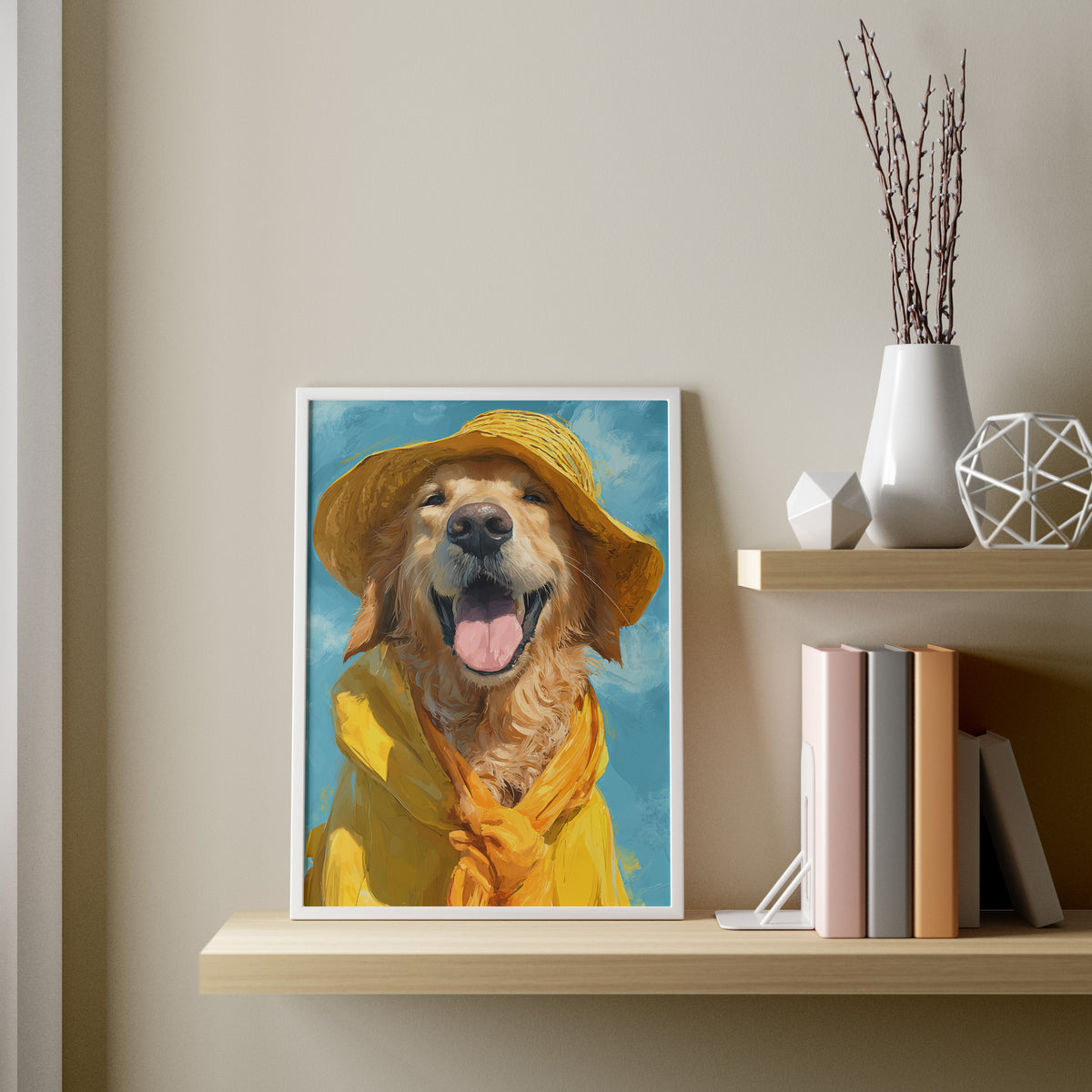 Golden Retriever in Yellow