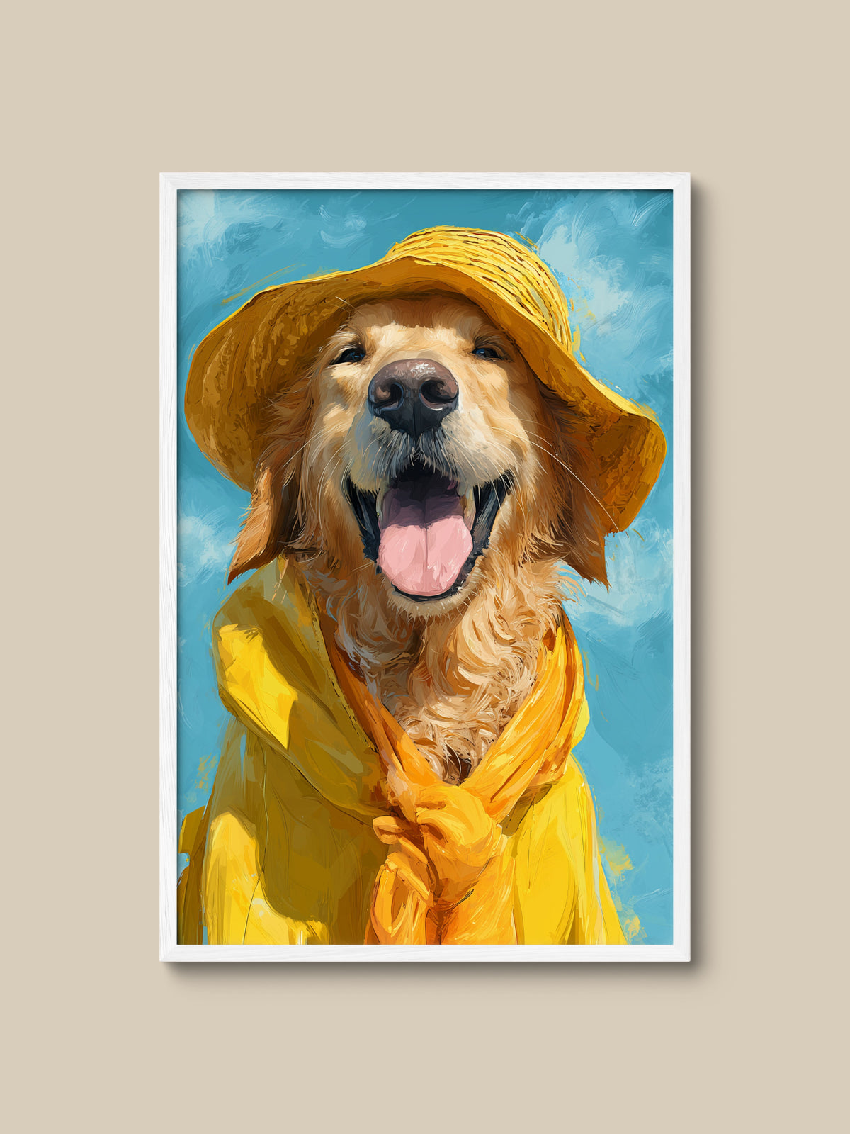 Golden Retriever in Yellow