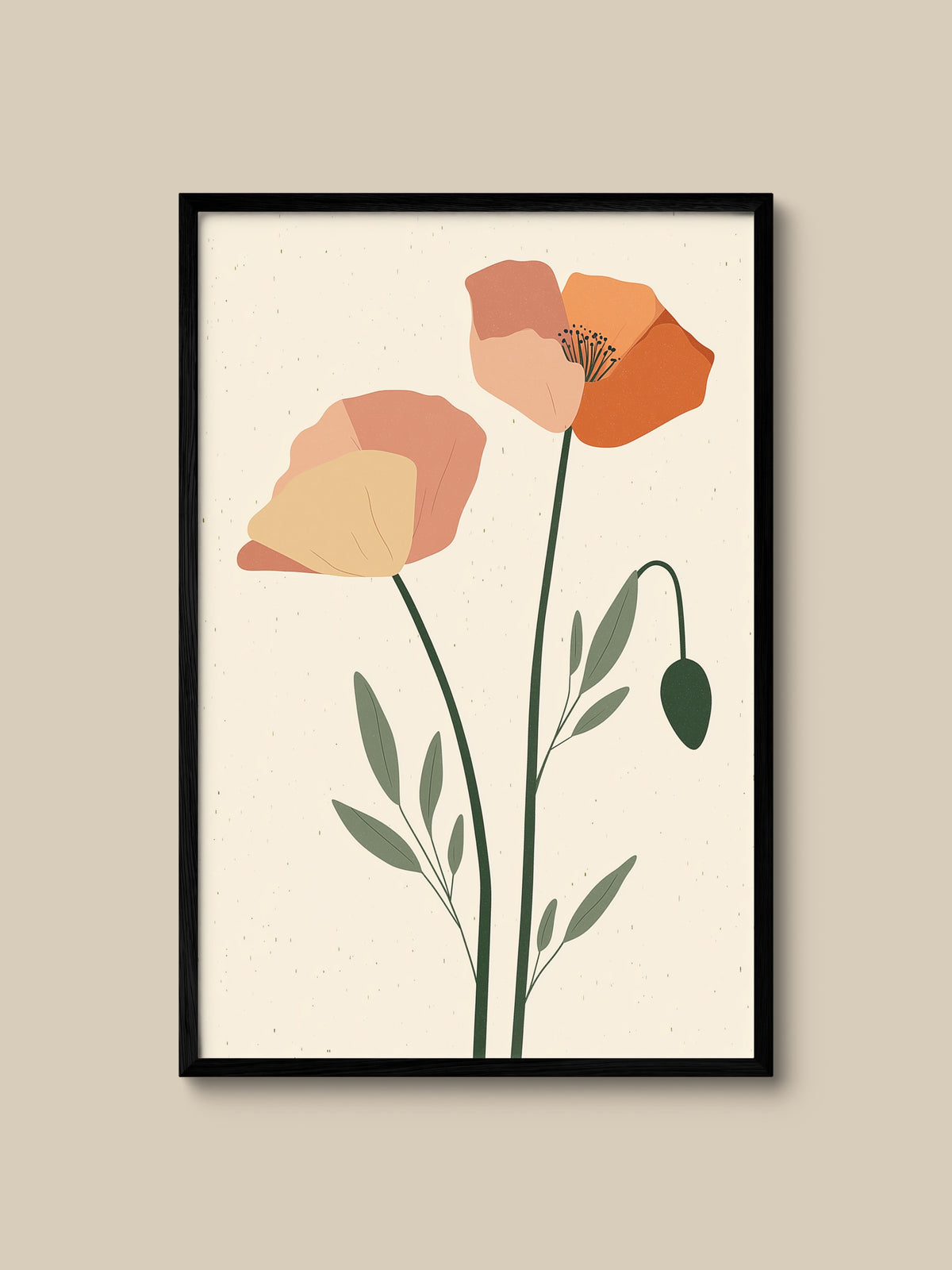 Minimal Poppy Stems