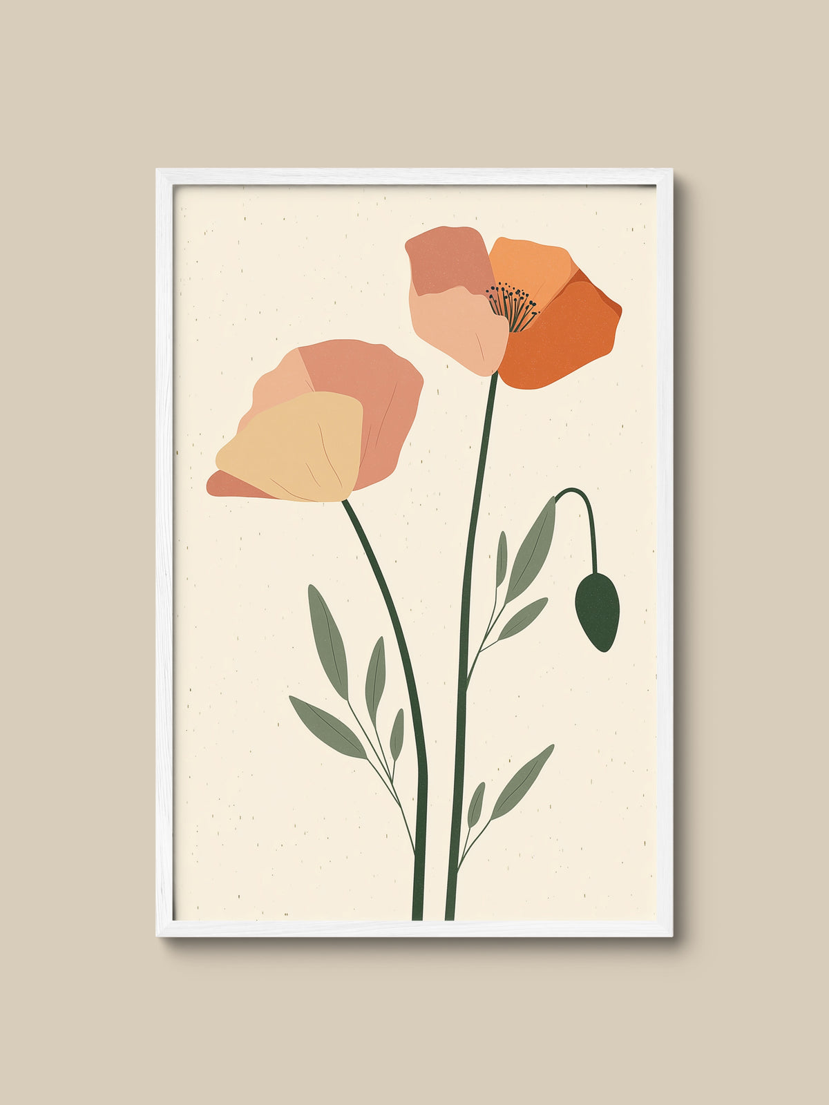Minimal Poppy Stems