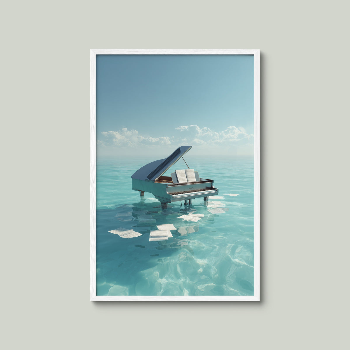 Piano in Turquoise Sea