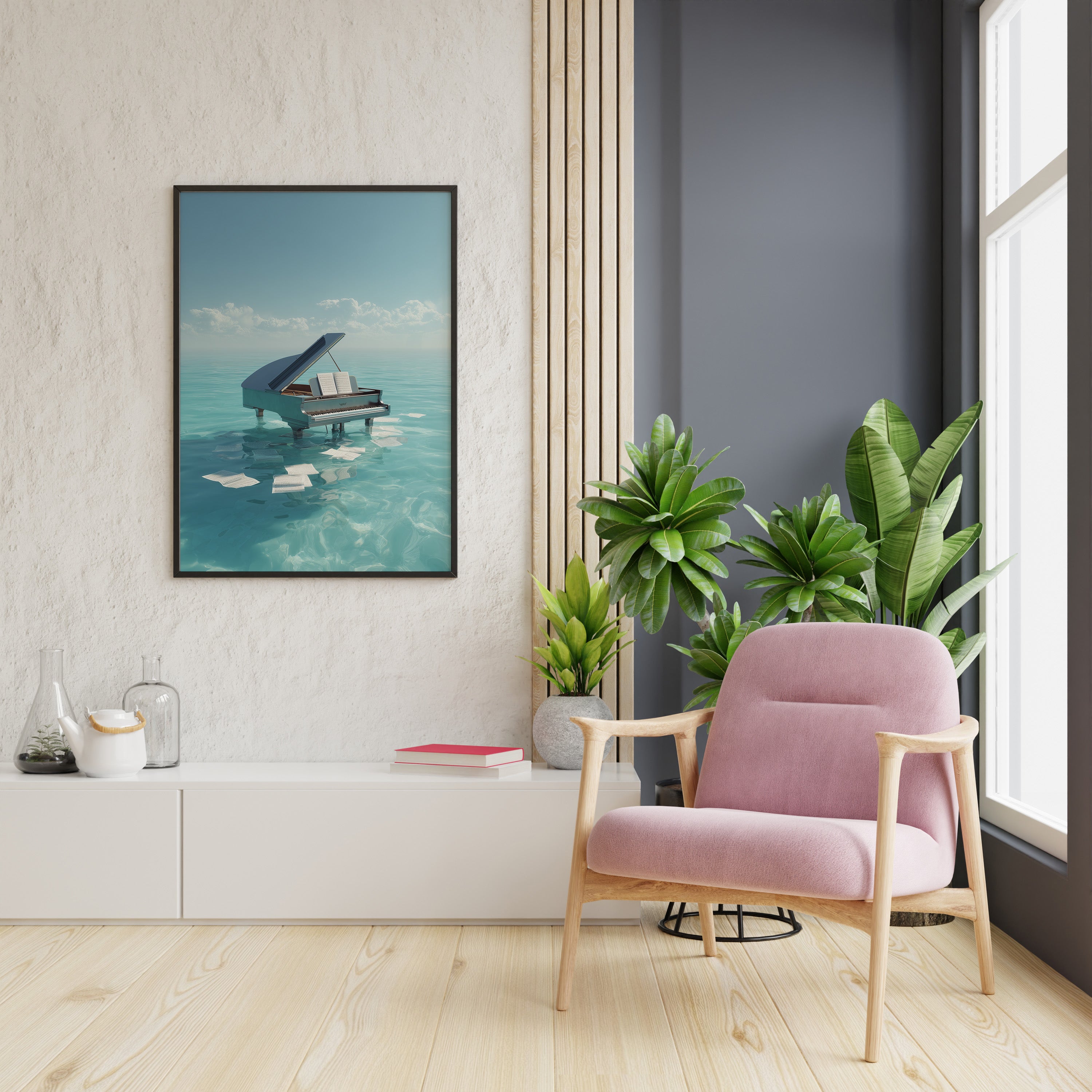 Piano in Turquoise Sea