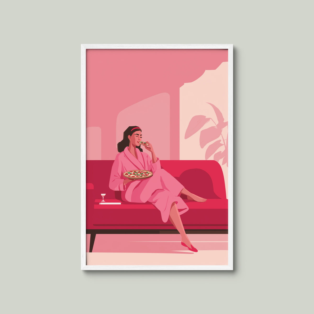 Pink Robe Pizza Night