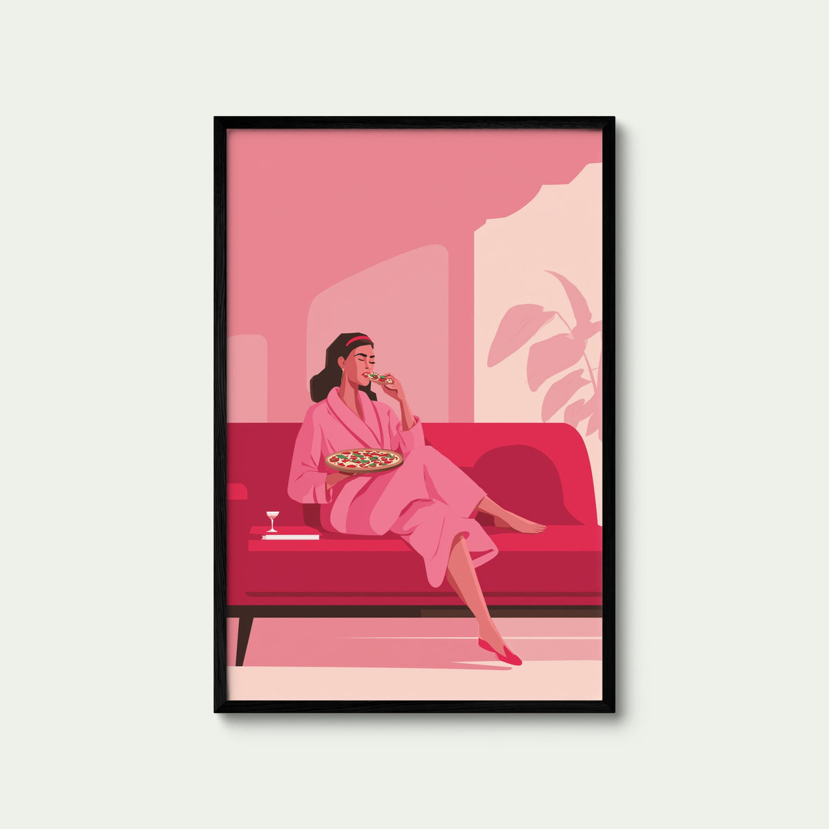 Pink Robe Pizza Night
