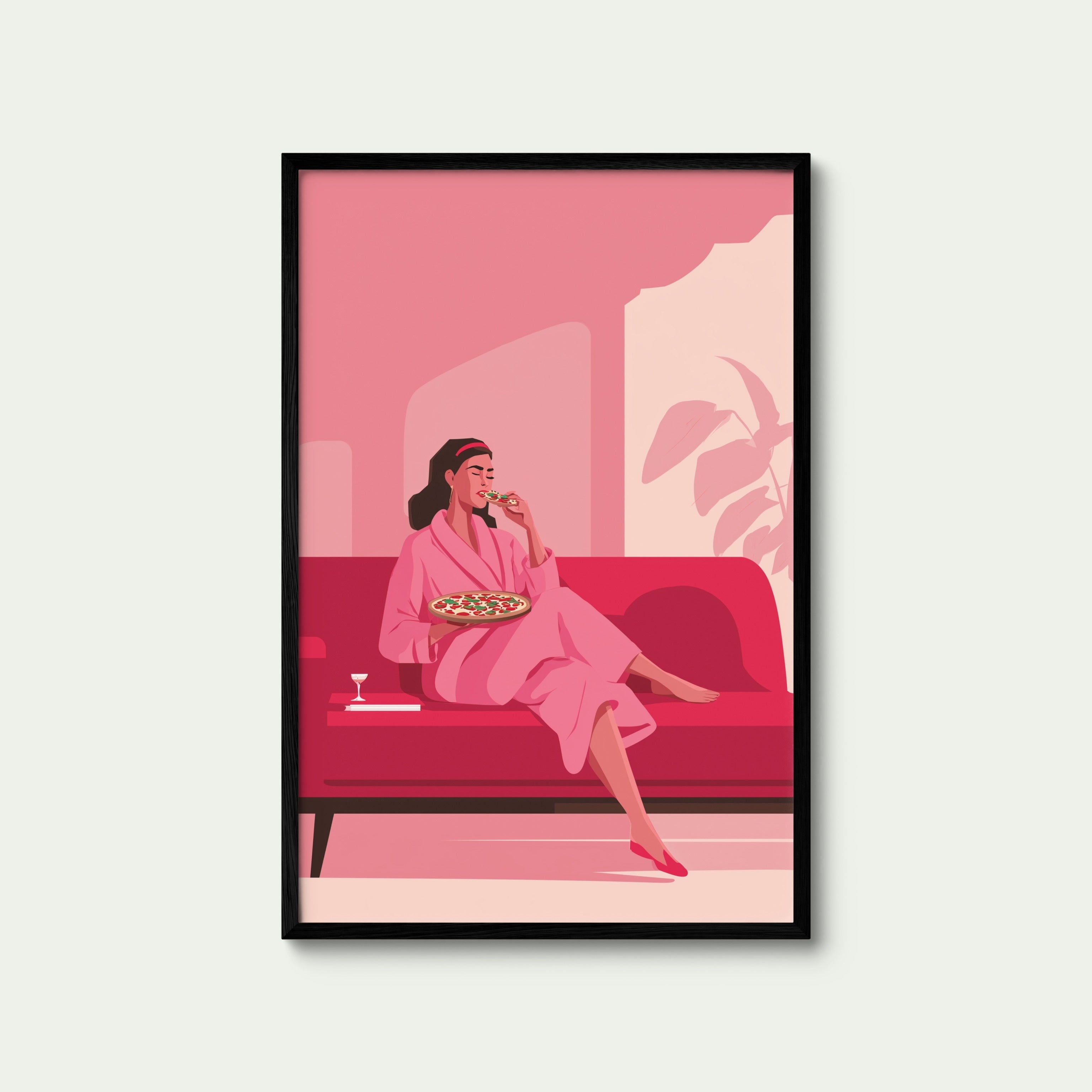 Pink Robe Pizza Night