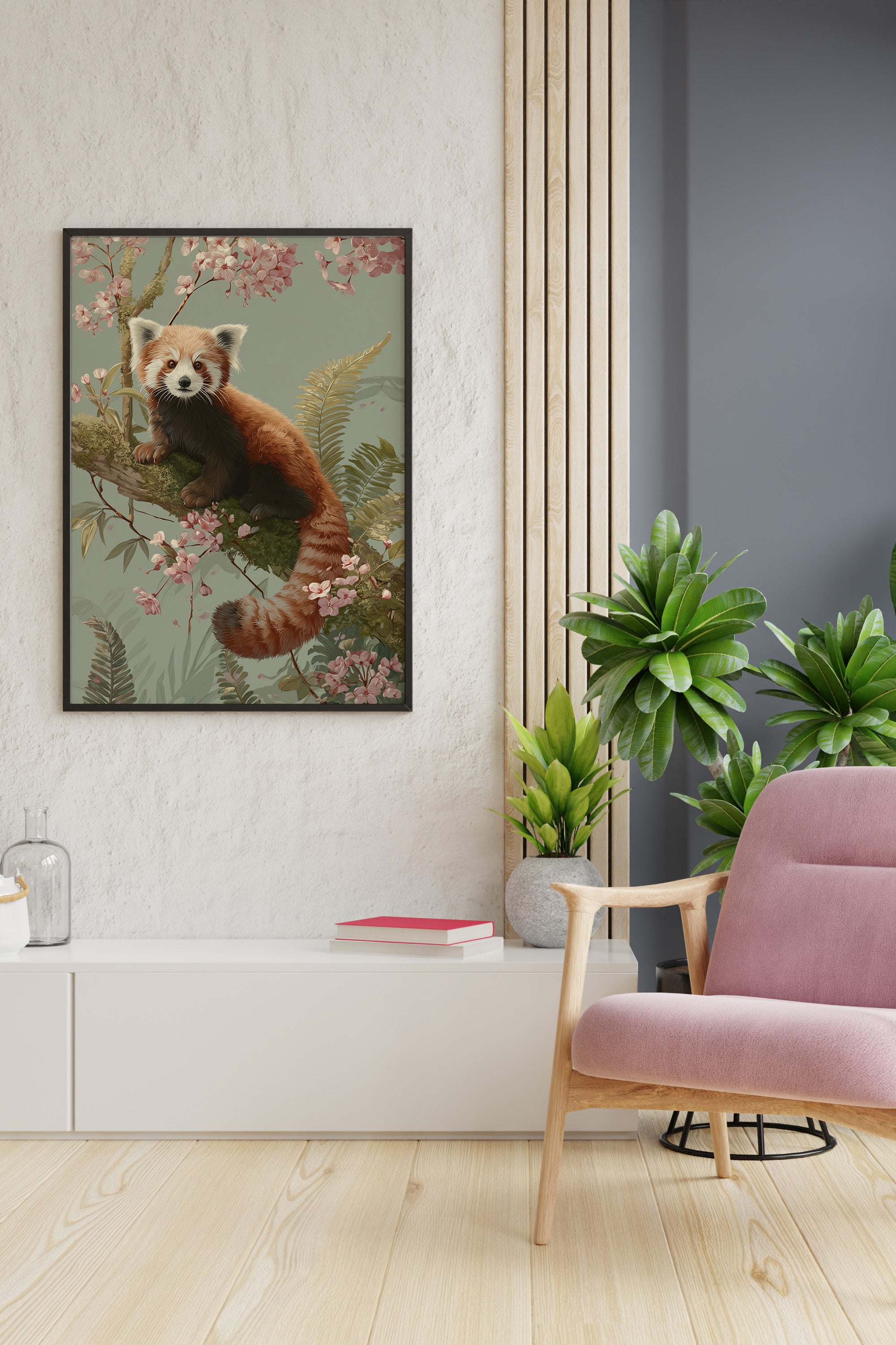 Red Panda in Blossom
