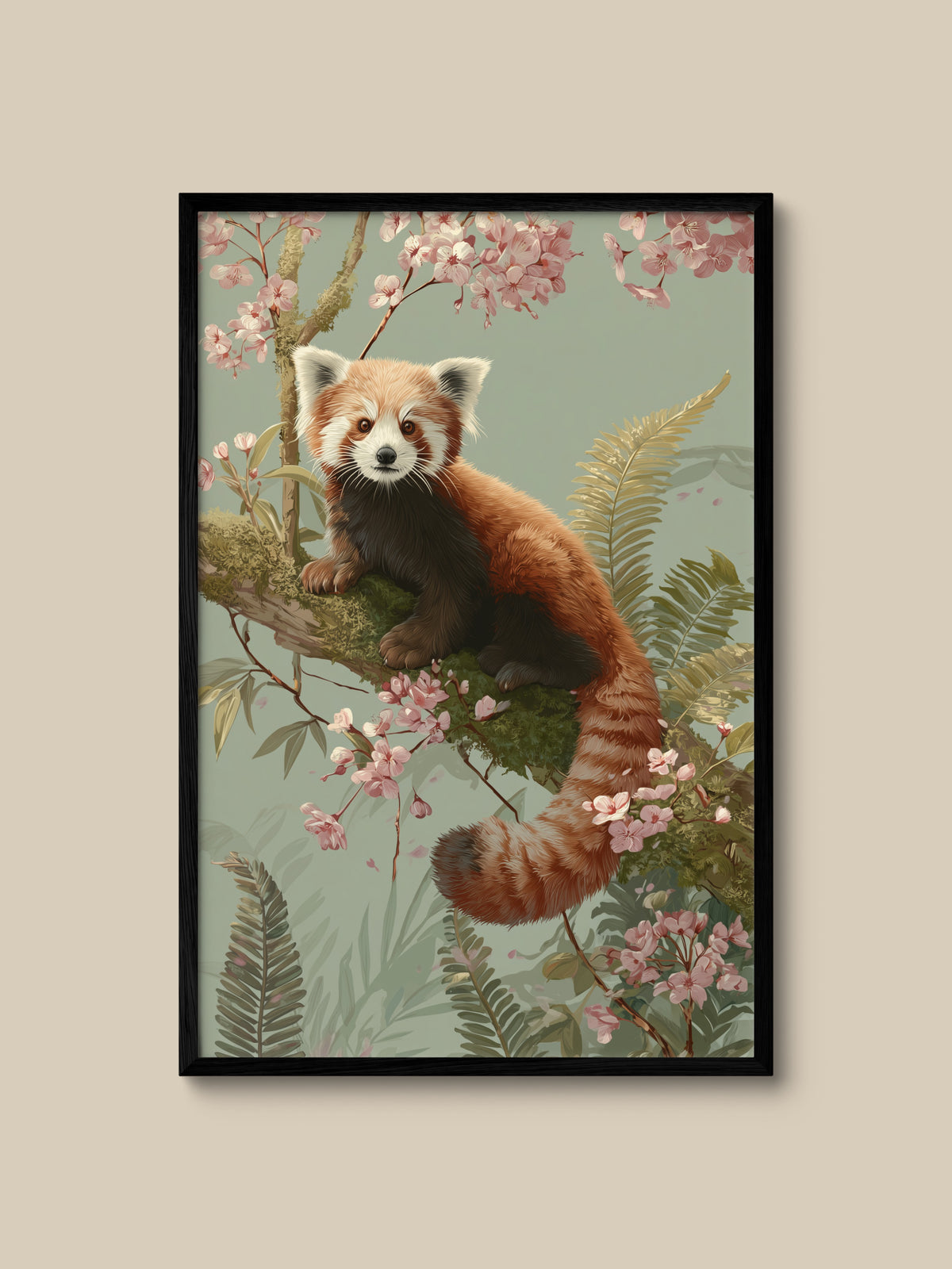 Red Panda in Blossom
