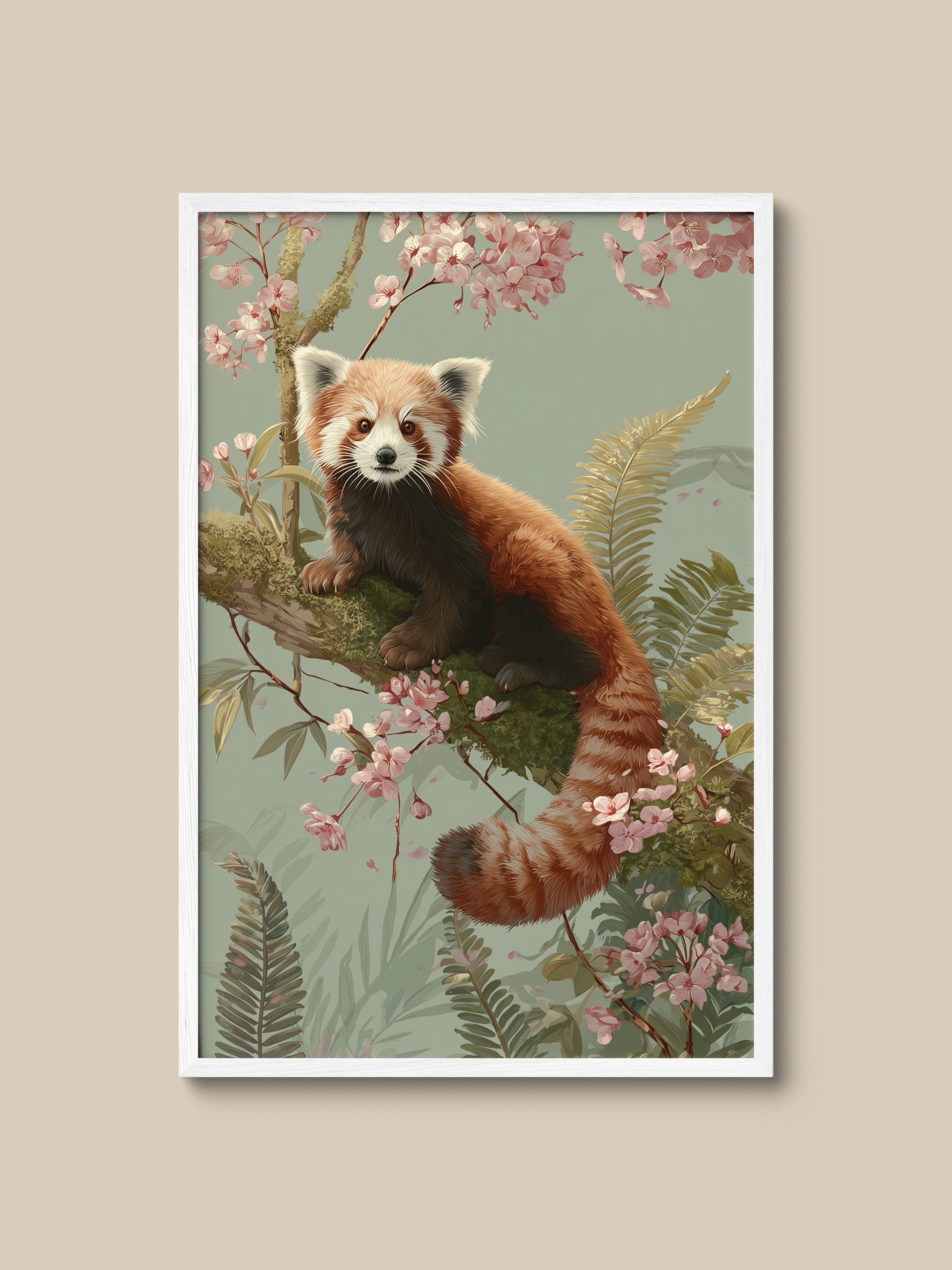 Red Panda in Blossom