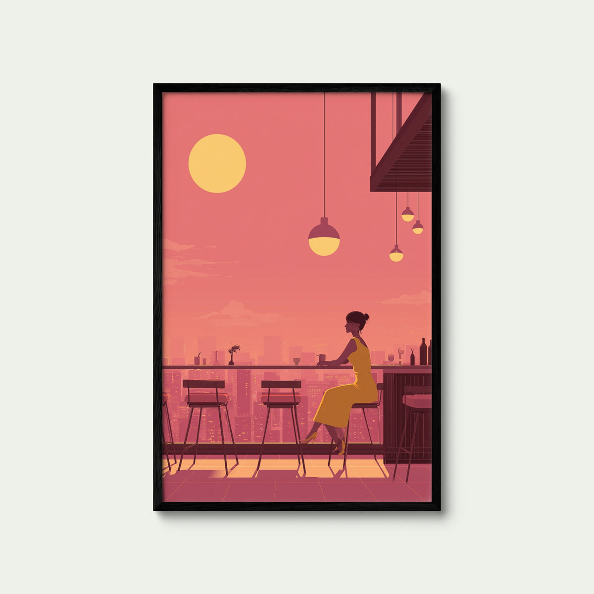 Rooftop Bar at Dusk