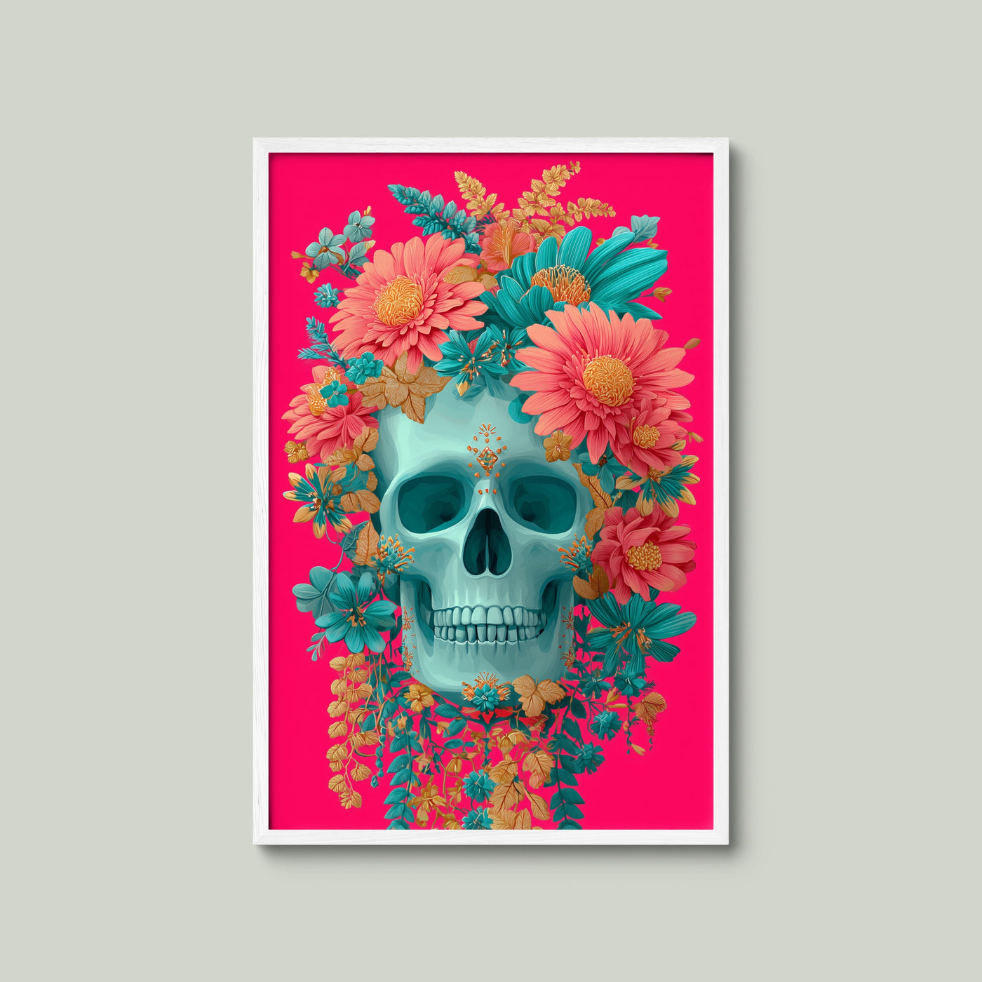 Sugar Skull Tropical Bloom