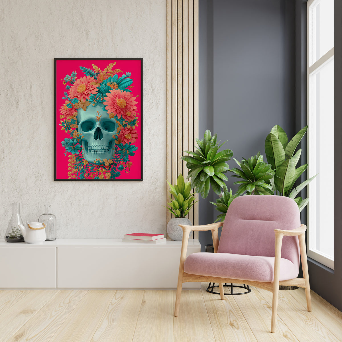 Sugar Skull Tropical Bloom