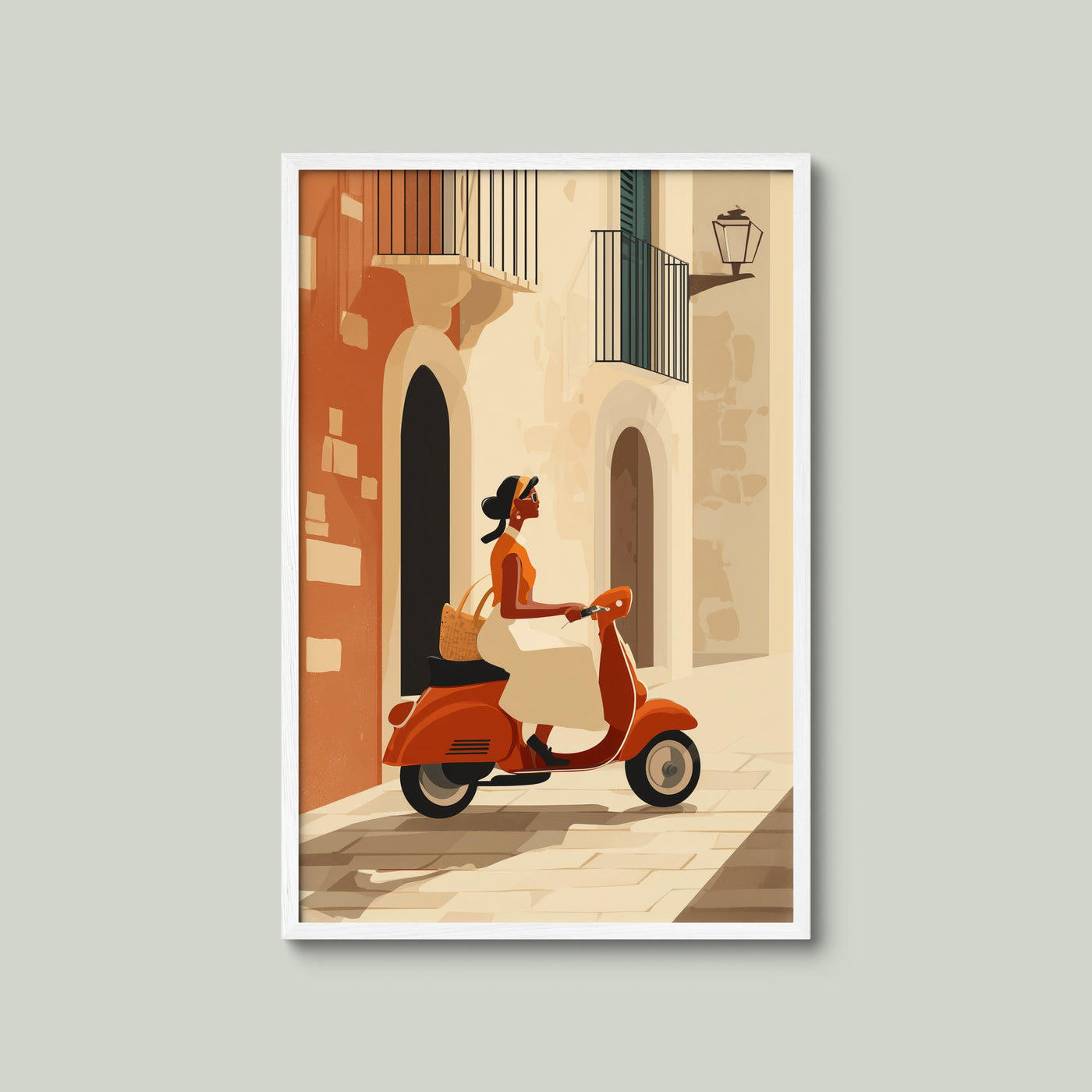 Vespa Through the Alley