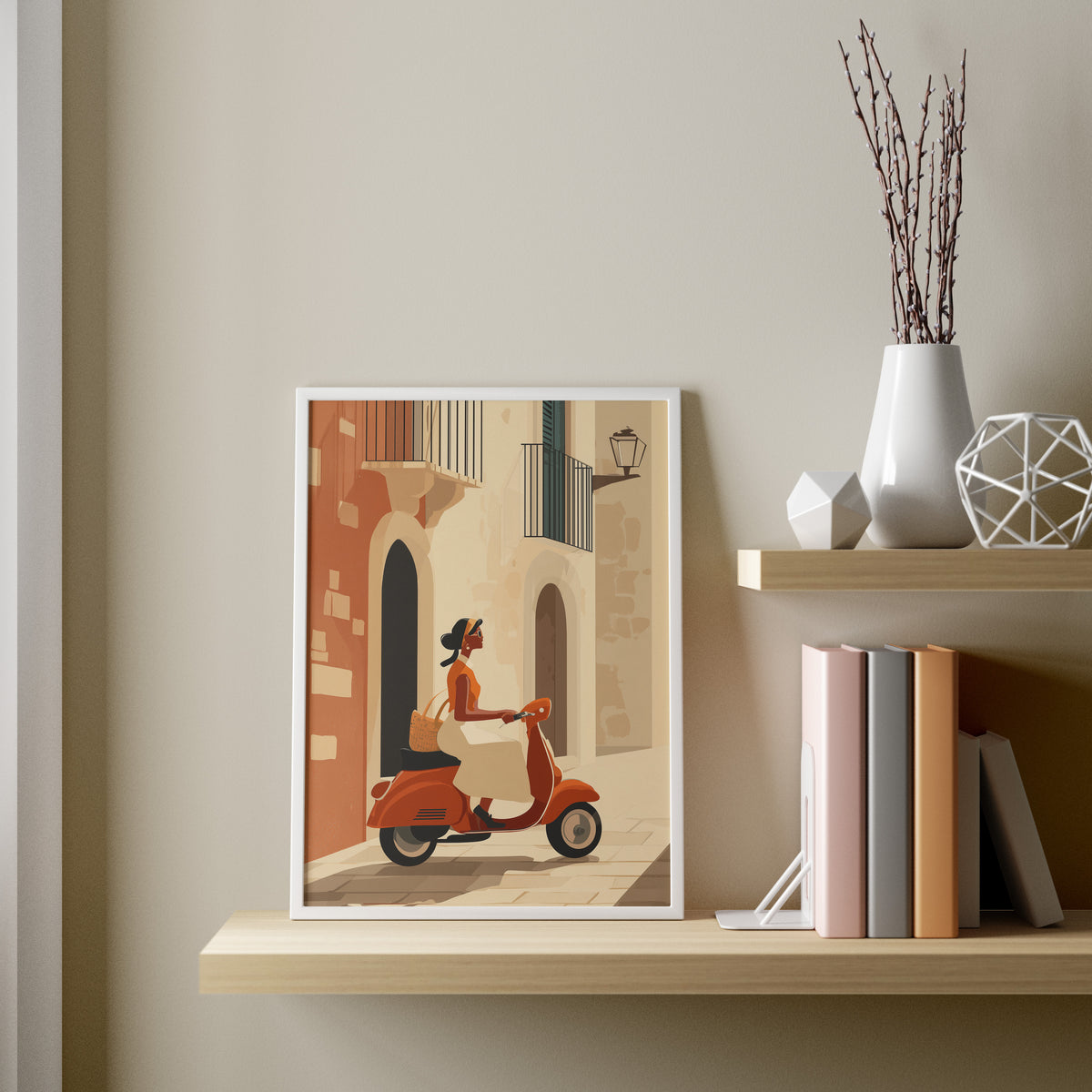 Vespa Through the Alley