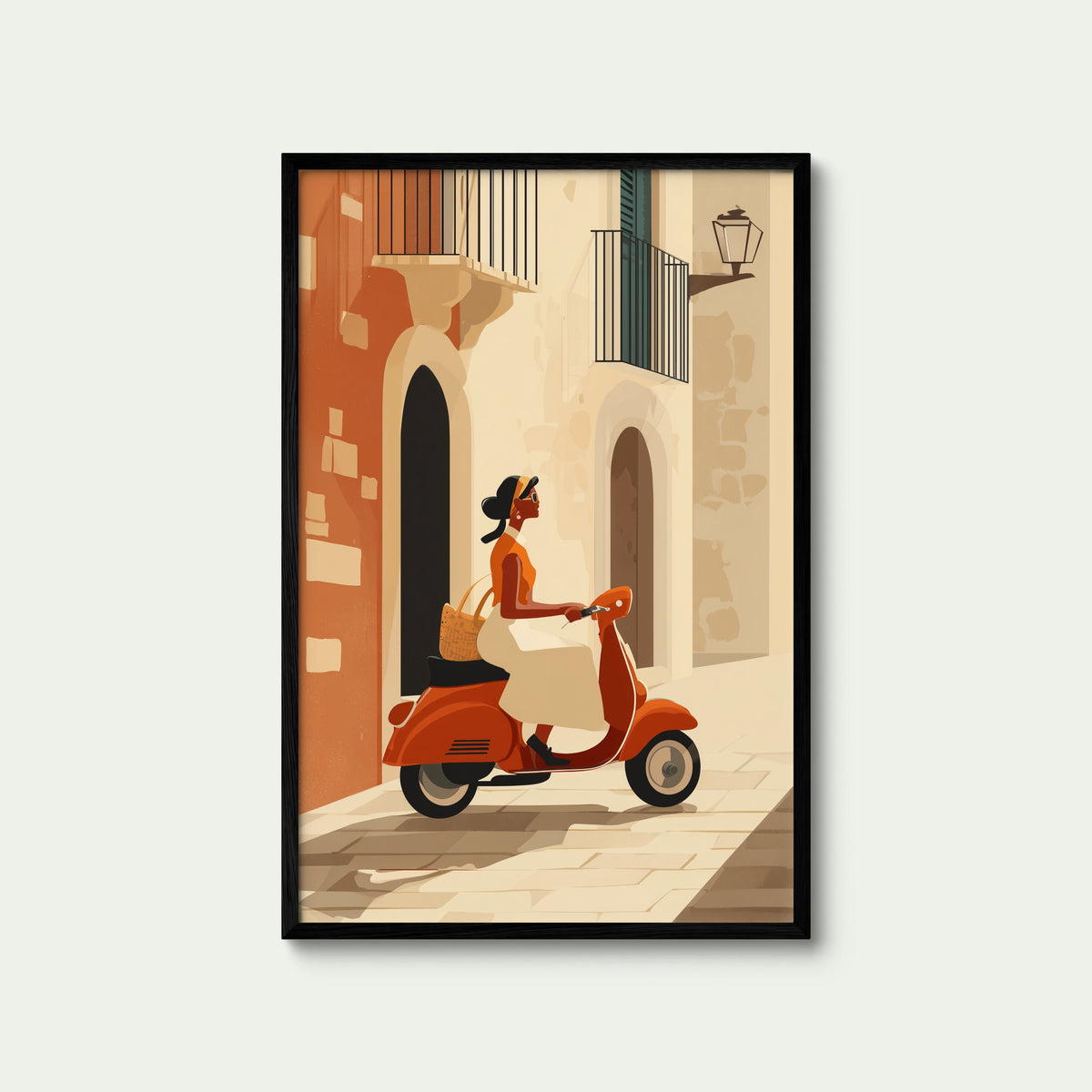 Vespa Through the Alley