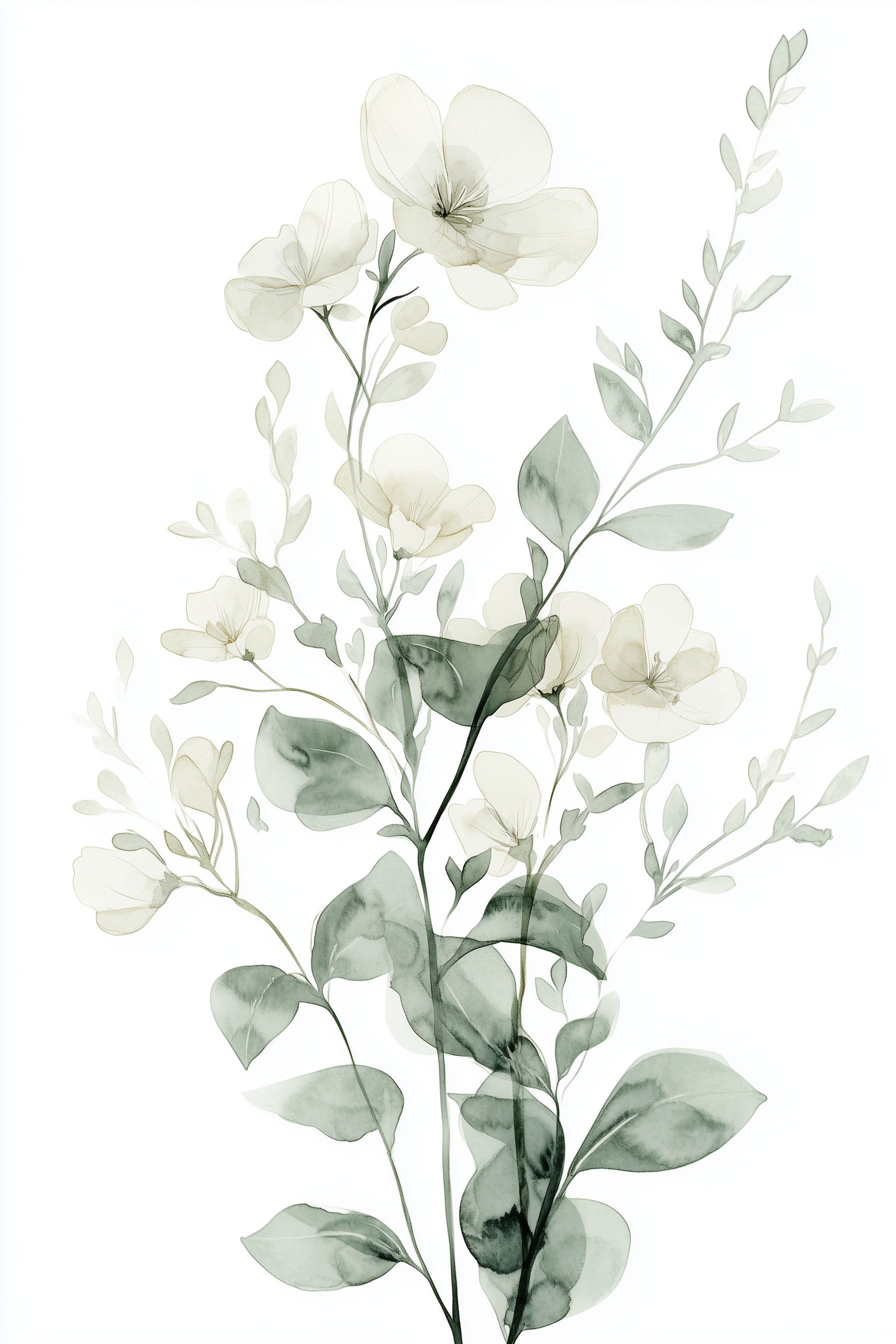 White Botanical Bouquet