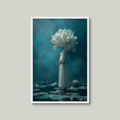 White Dress Lotus Head