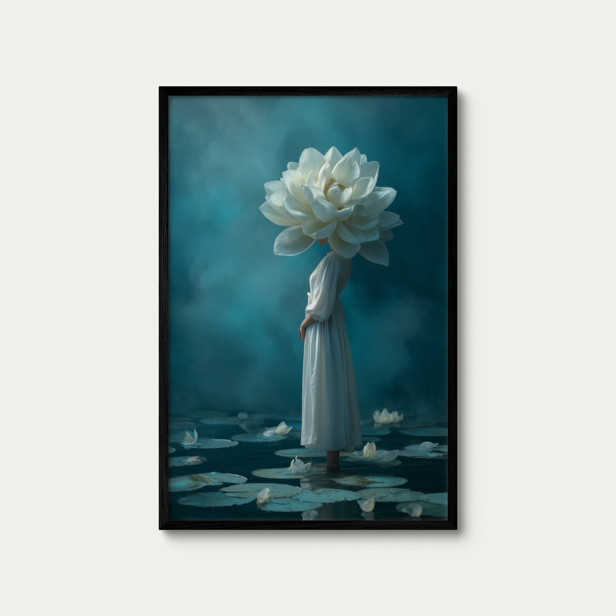 White Dress Lotus Head