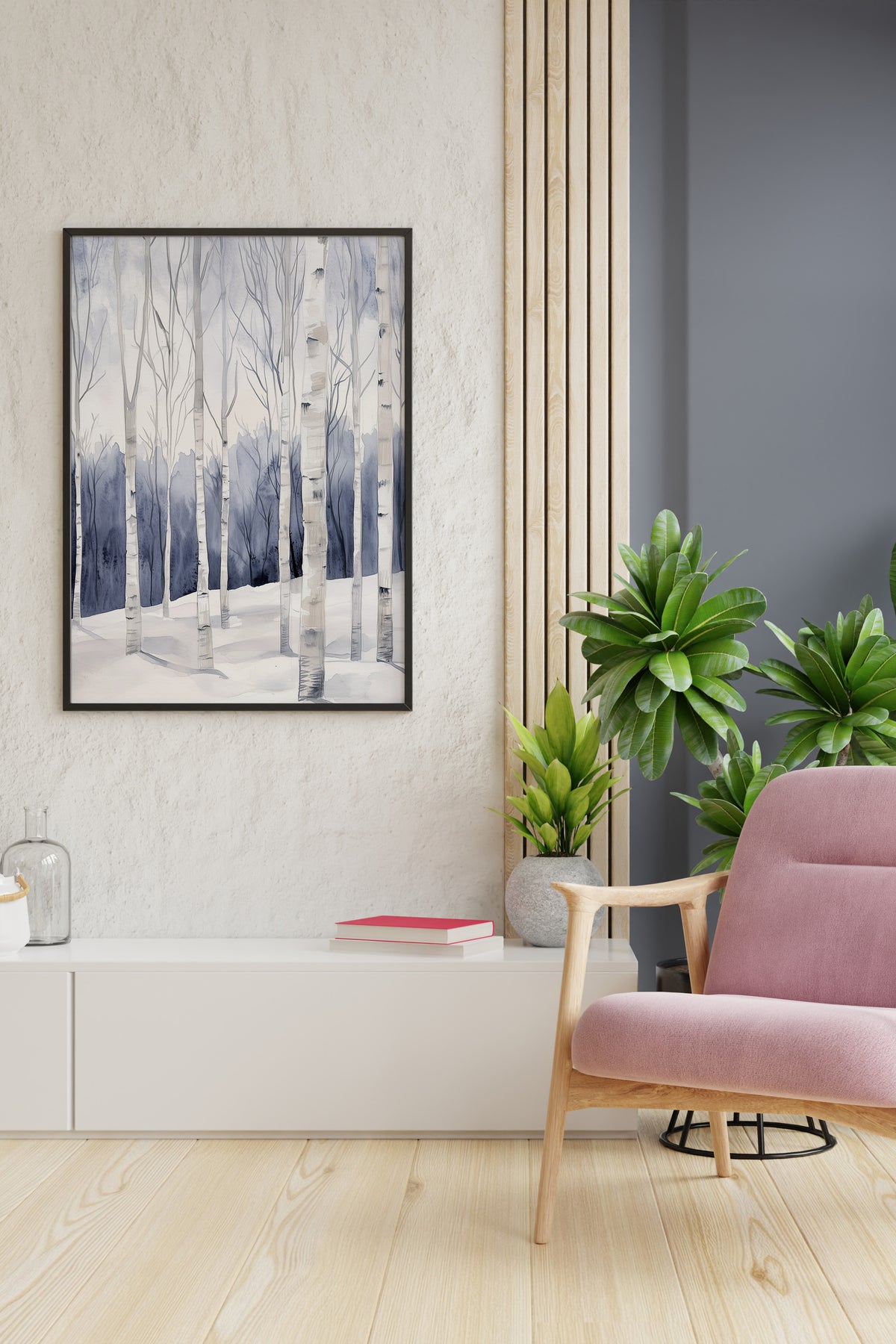 Winter Birch Grove
