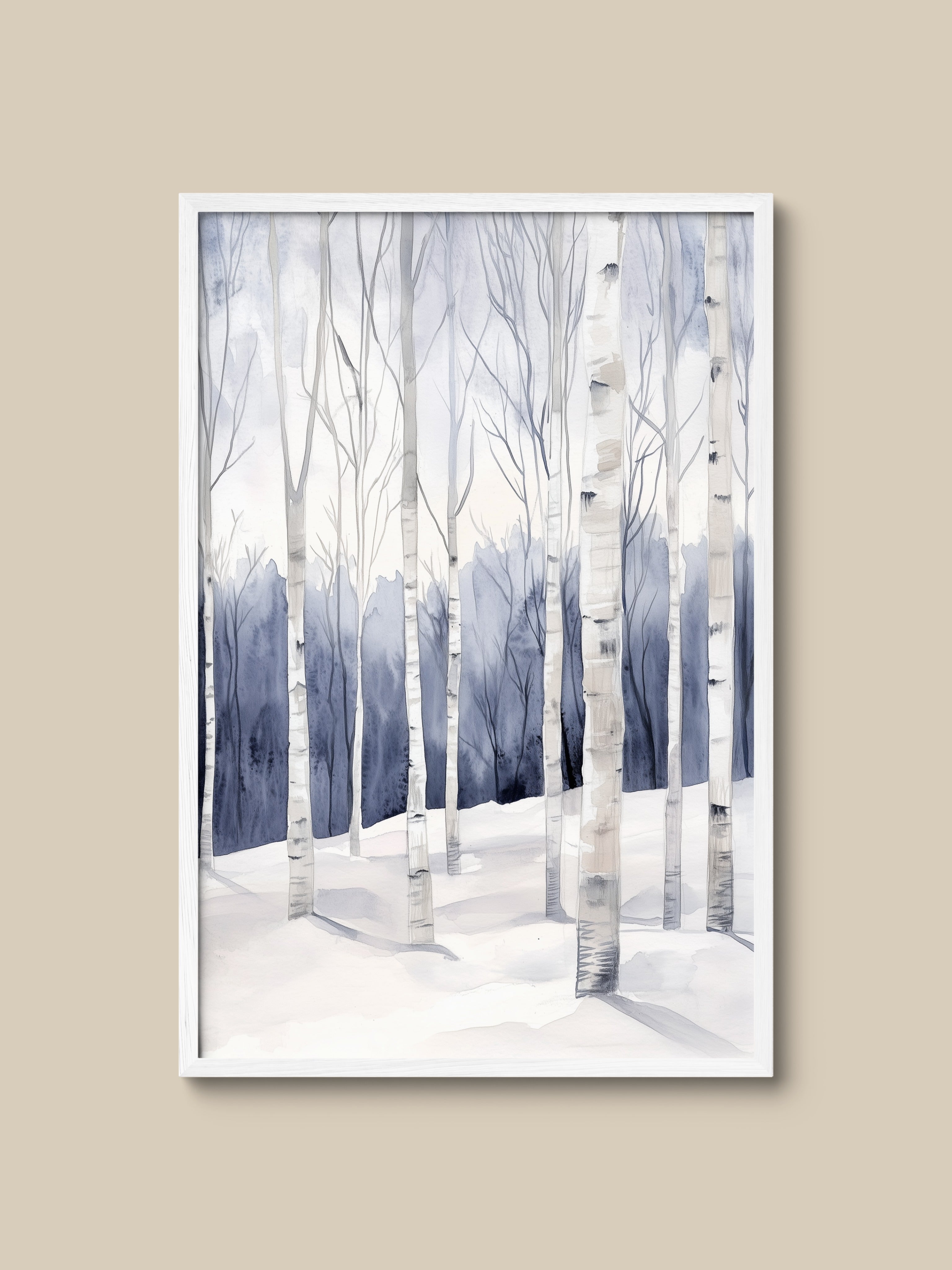 Winter Birch Grove