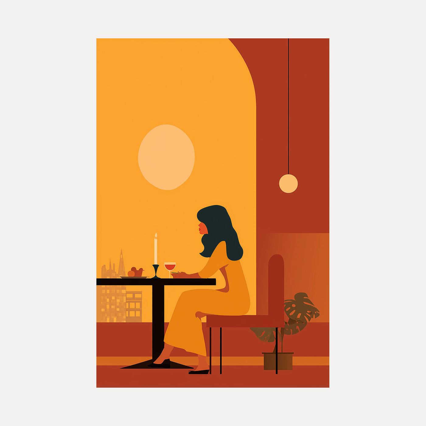 Amber Evening unframed art print