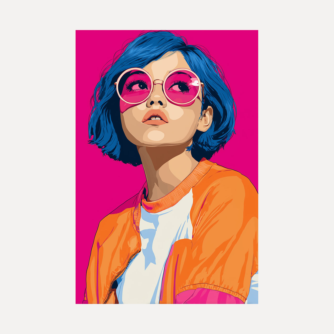 Blue Buzz unframed art print
