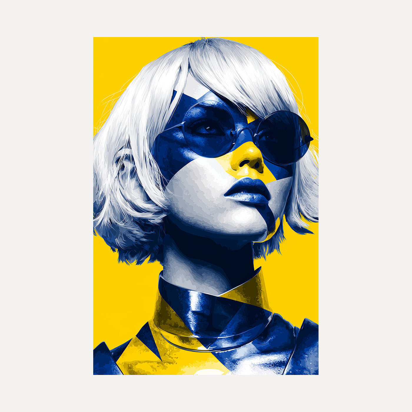 Blue Static unframed art print