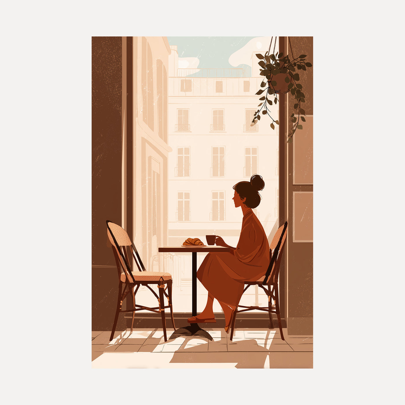Café Morning Paris unframed art print