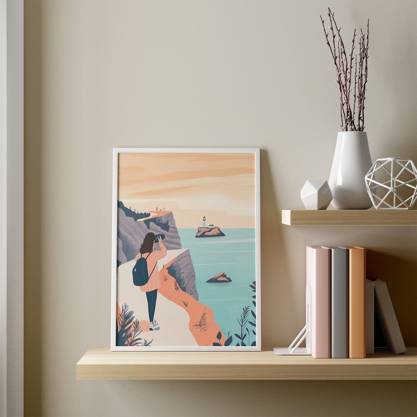 Coastal Explorer framed in a room