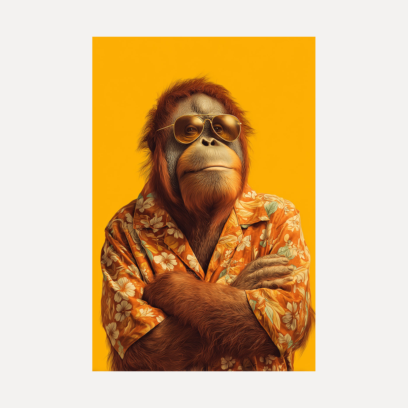 Cool Orangutan unframed art print