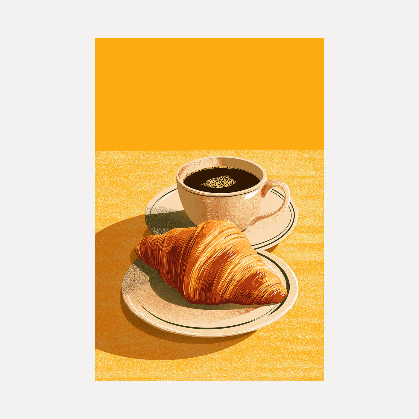 Croissant Morning unframed art print