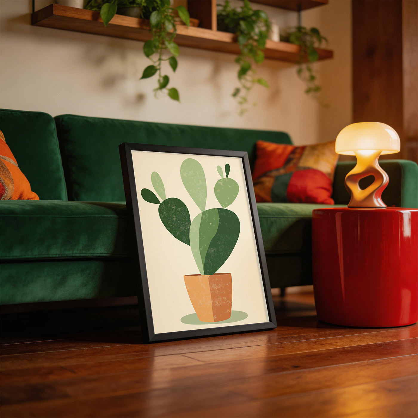 Desert Cactus framed on a wall