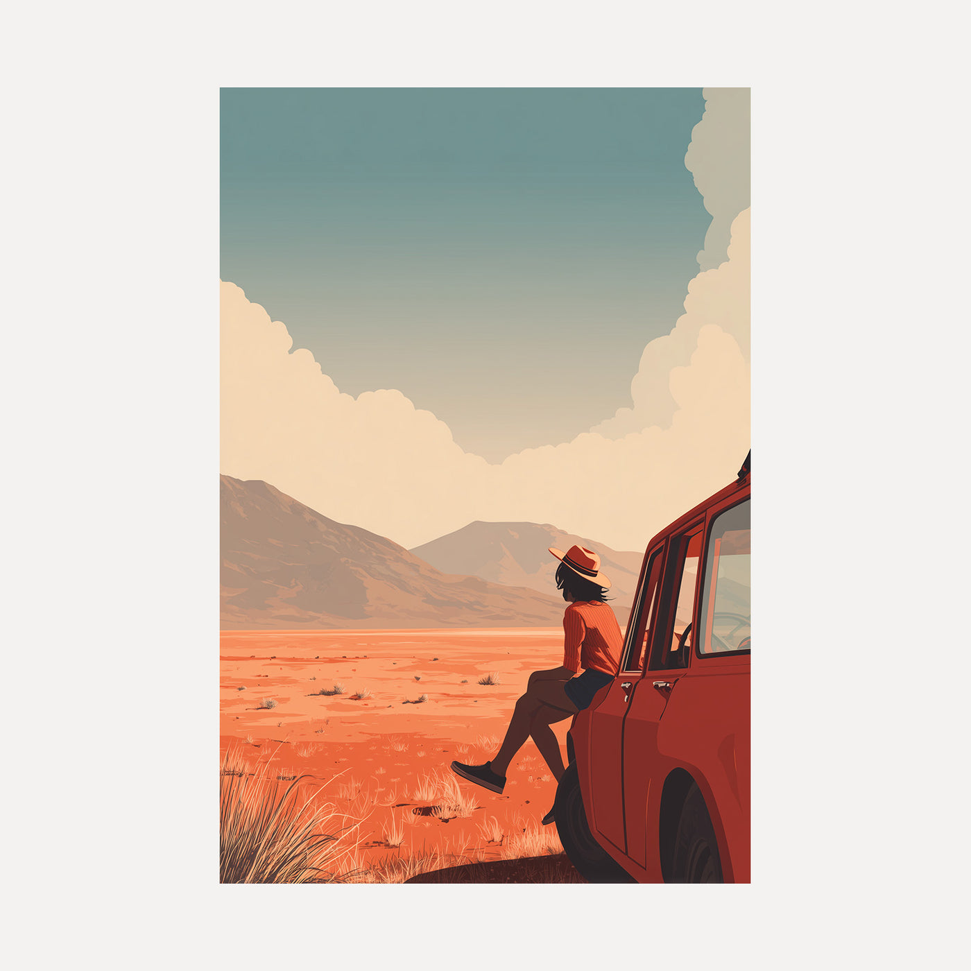 Desert Road Stop unframed art print