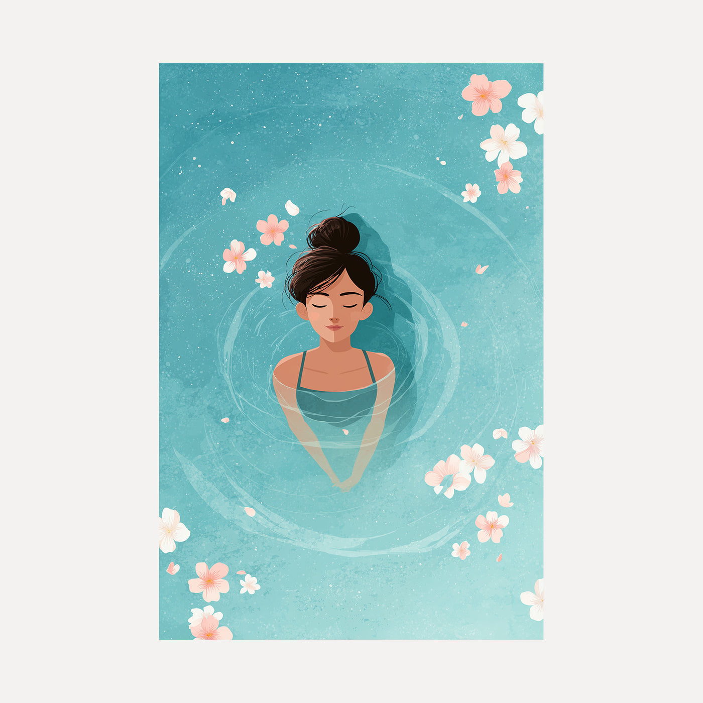 Floating in Blossom unframed art print