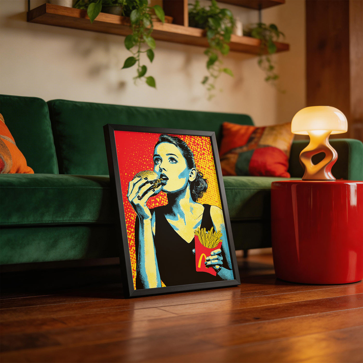 Fries First framed on a wall