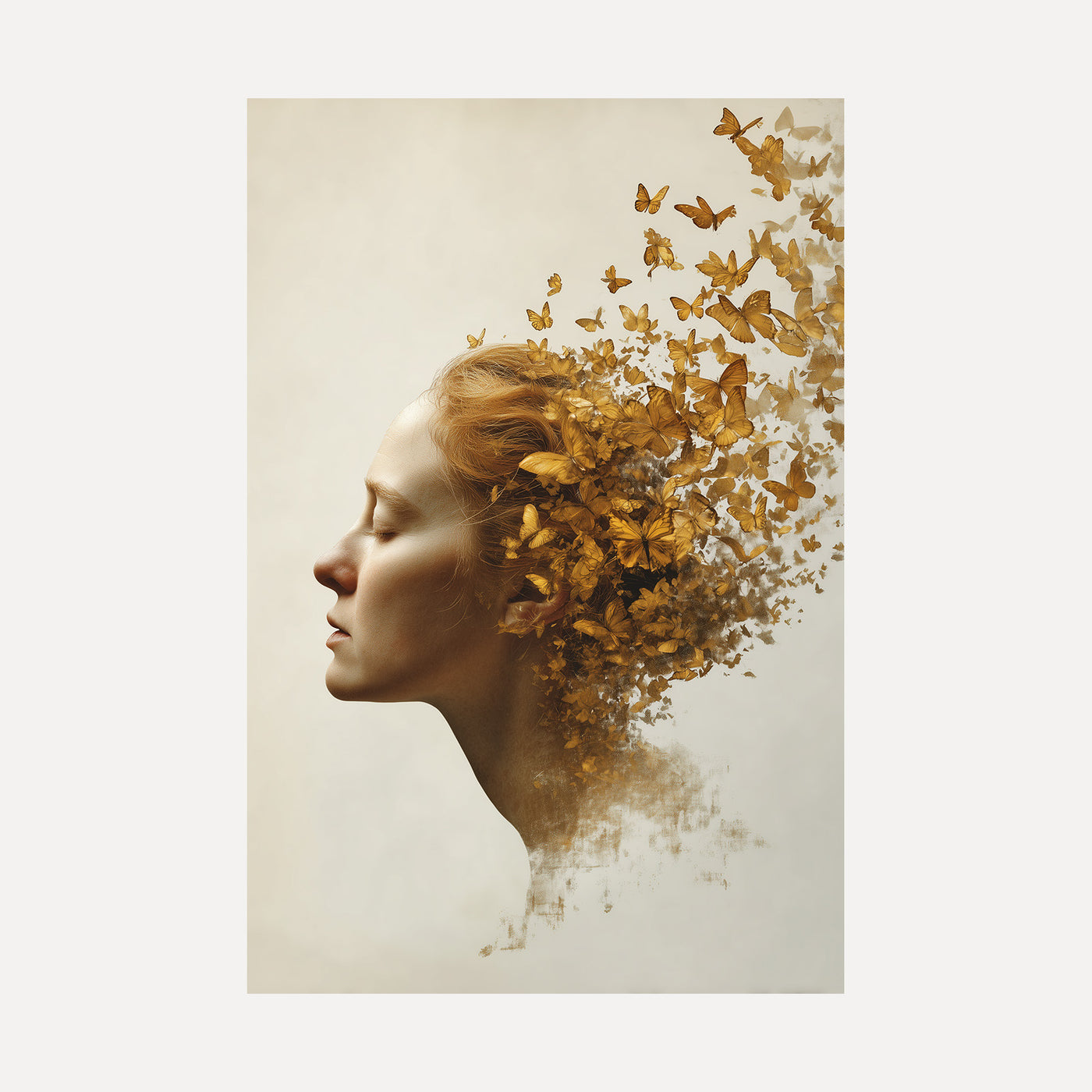 Golden Butterfly Dissolve unframed art print